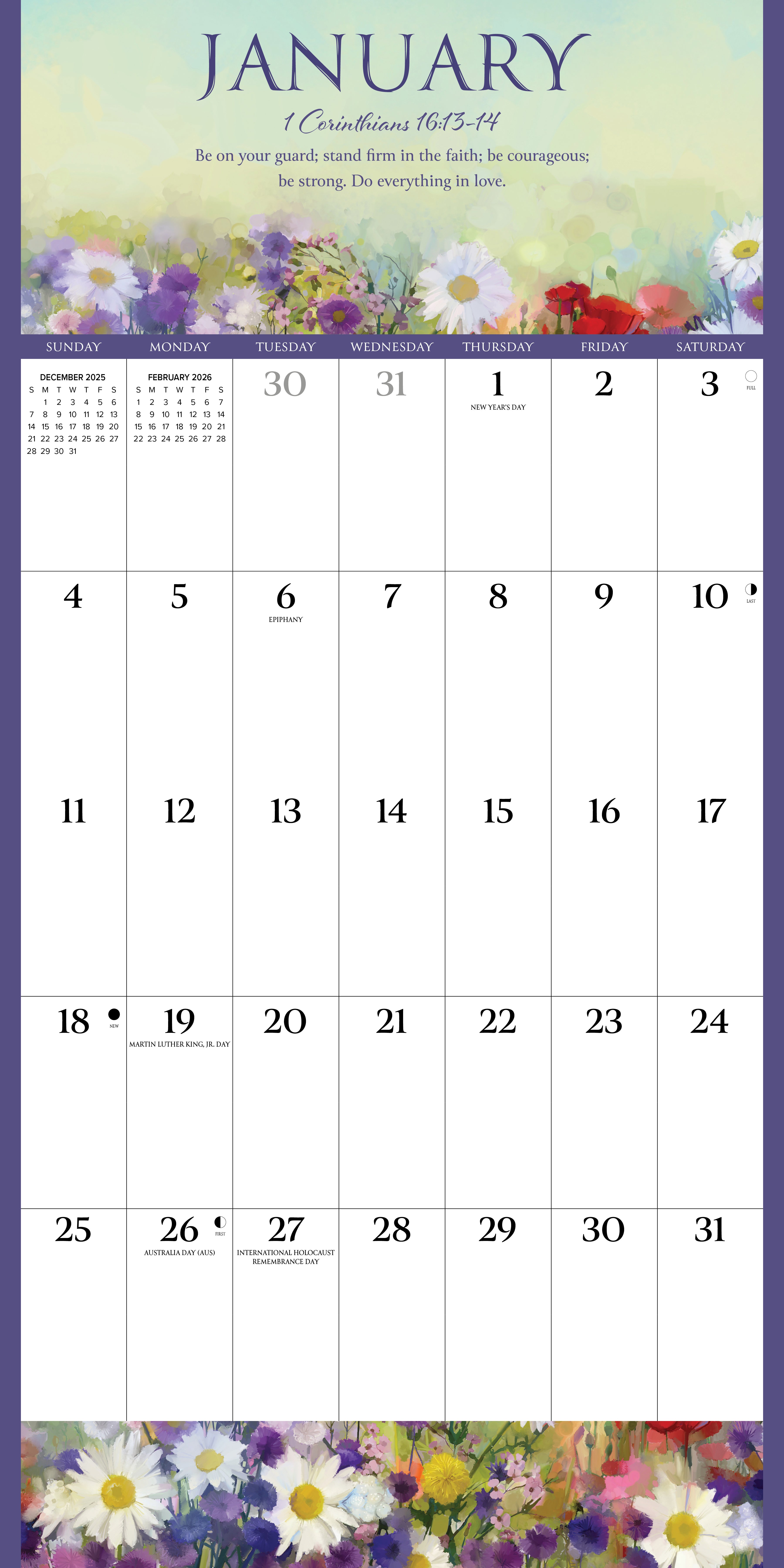 2026 Bible Verses - Square Wall Calendar