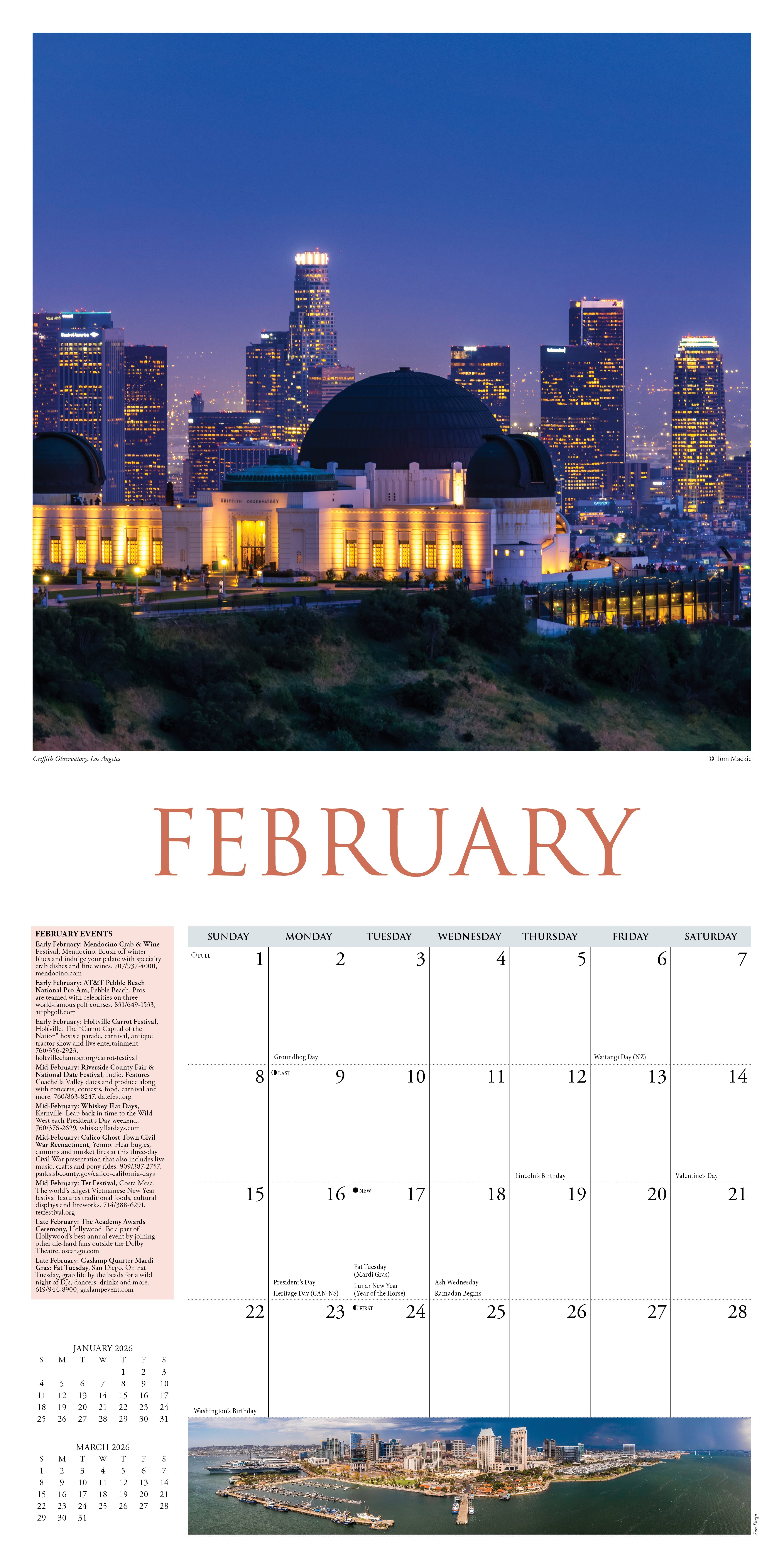 2026 California - Square Wall Calendar
