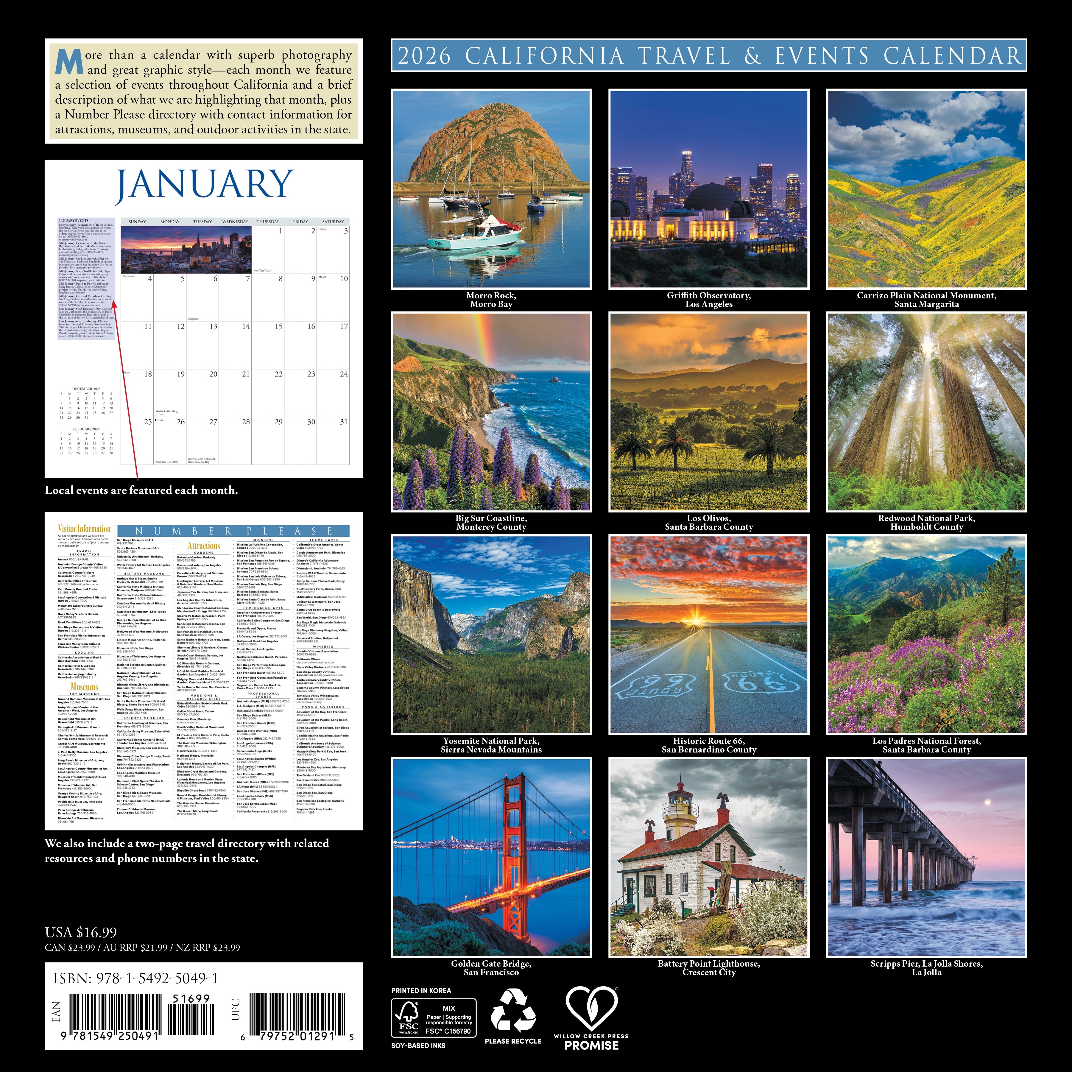 2026 California - Square Wall Calendar