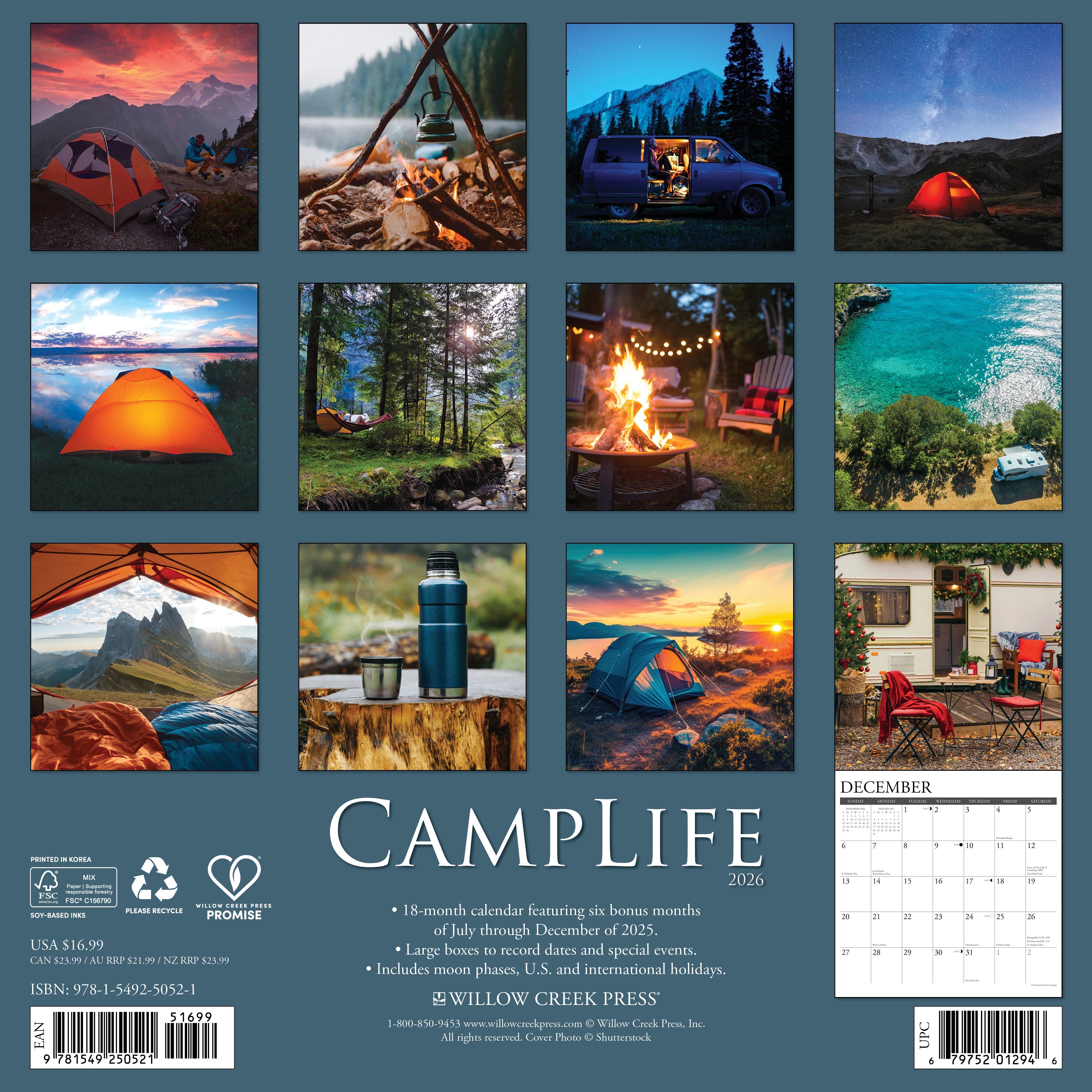 2026 CampLife - Square Wall Calendar