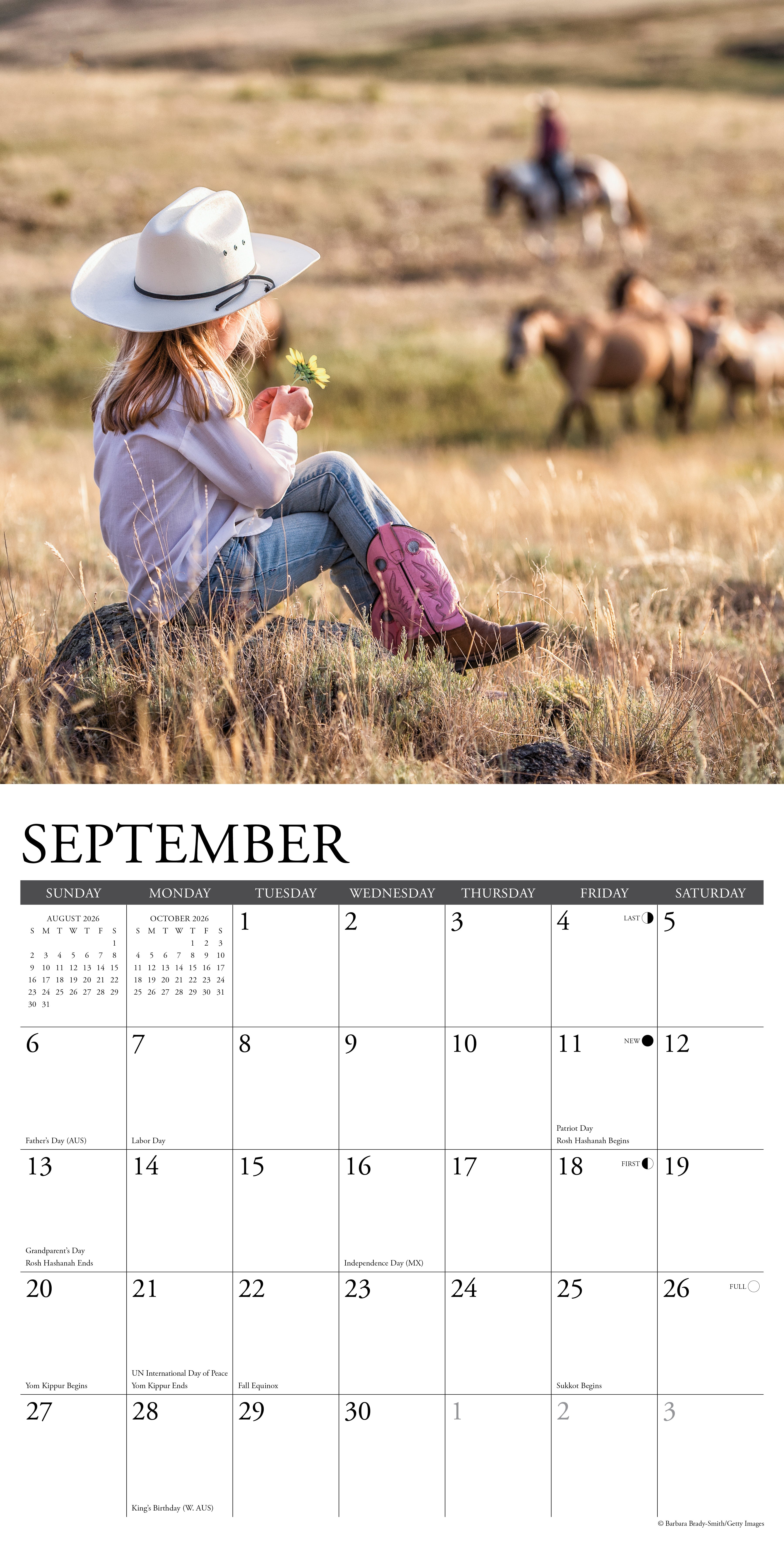 2026 Cowgirls - Square Wall Calendar