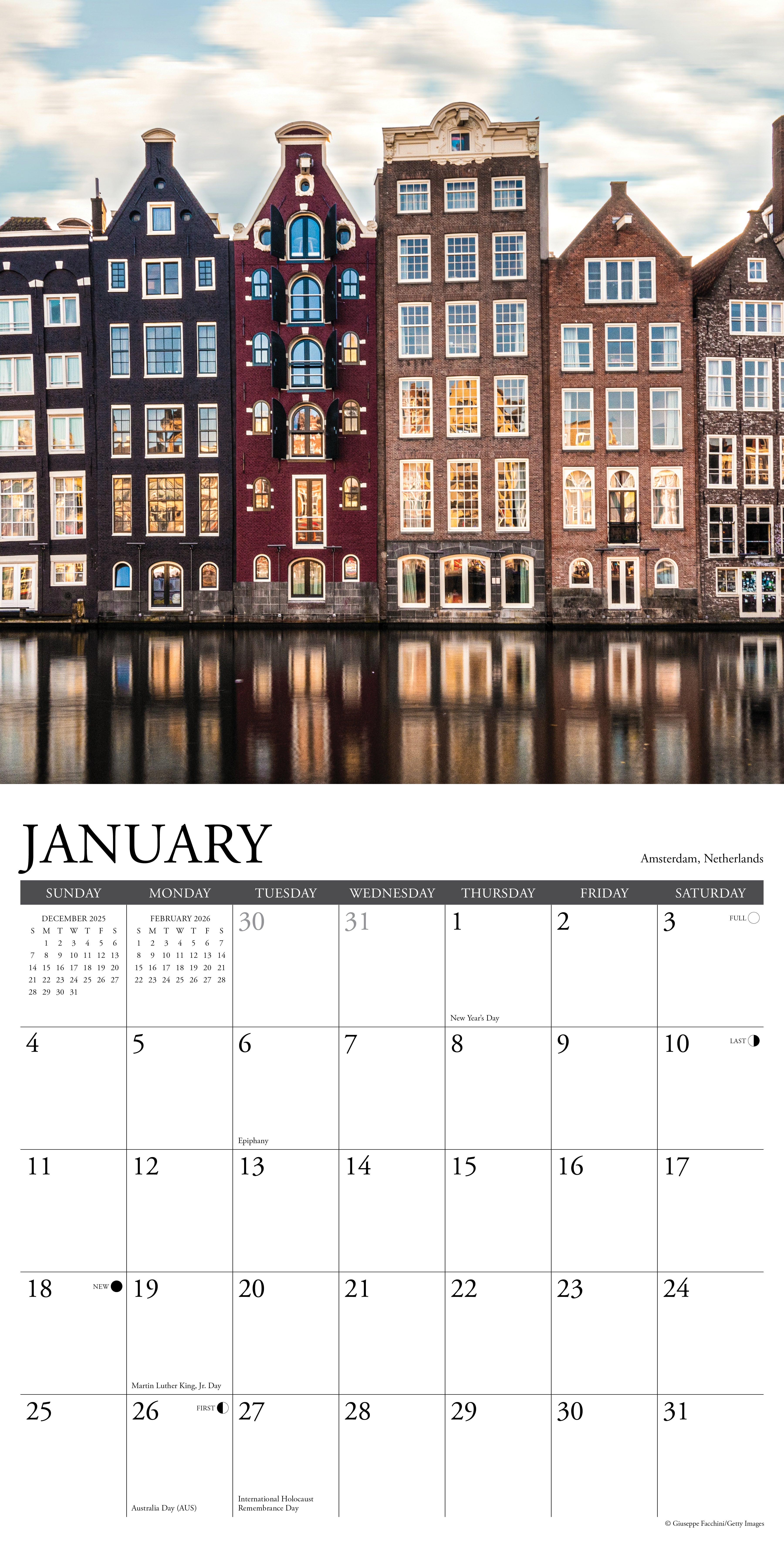 2026 Europe - Square Wall Calendar