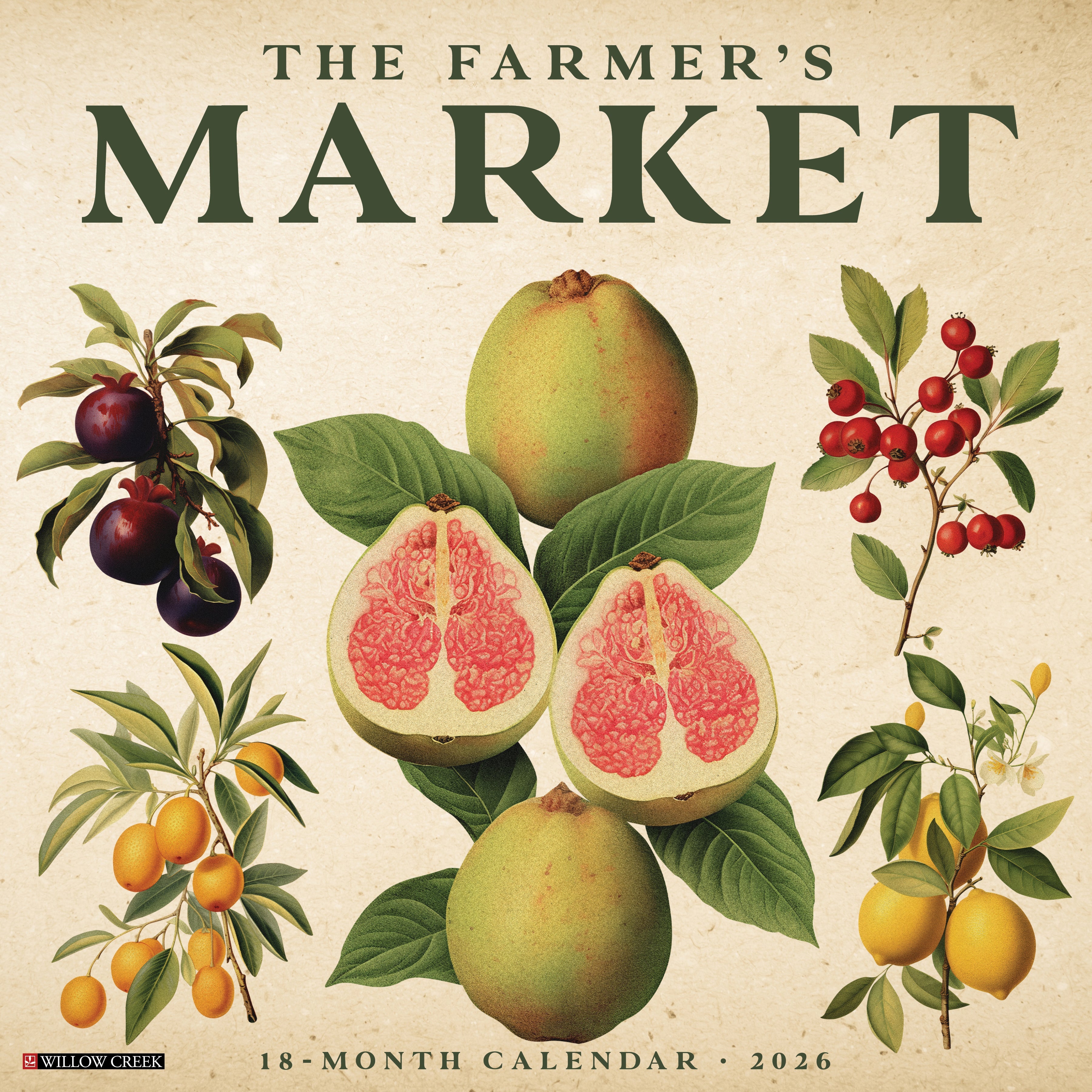 2026 The Farmer's Market - Square Wall Calendar