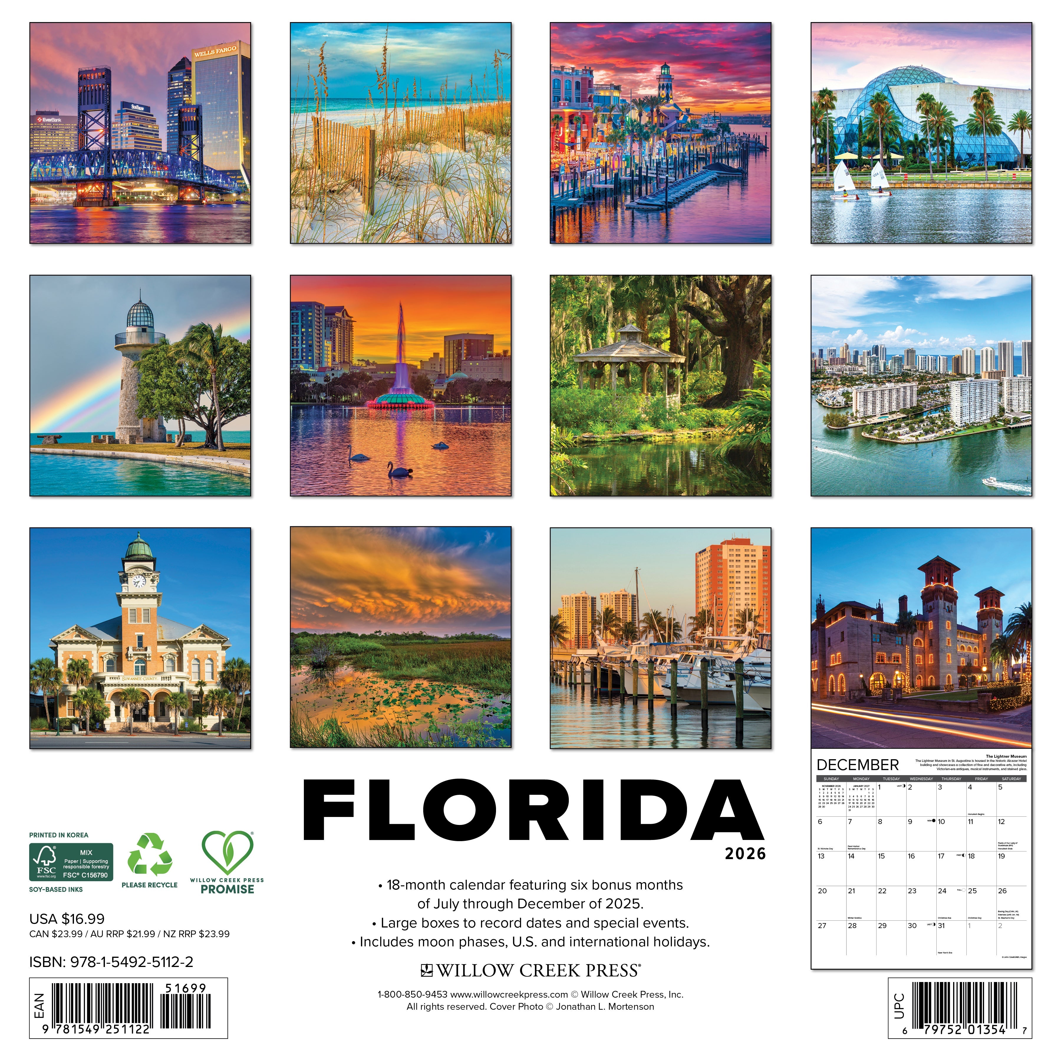 2026 Florida - Square Wall Calendar