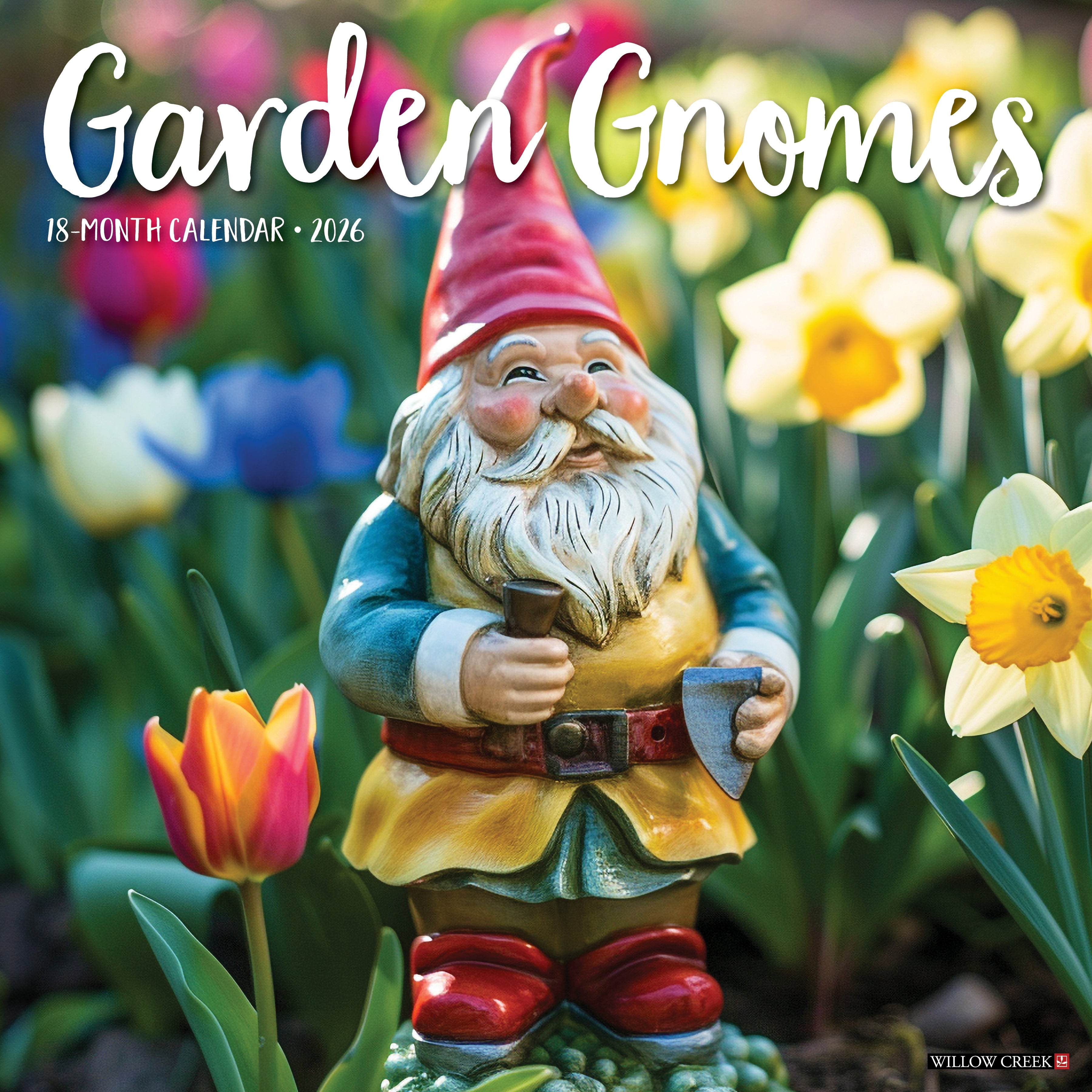 2026 Garden Gnomes - Square Wall Calendar
