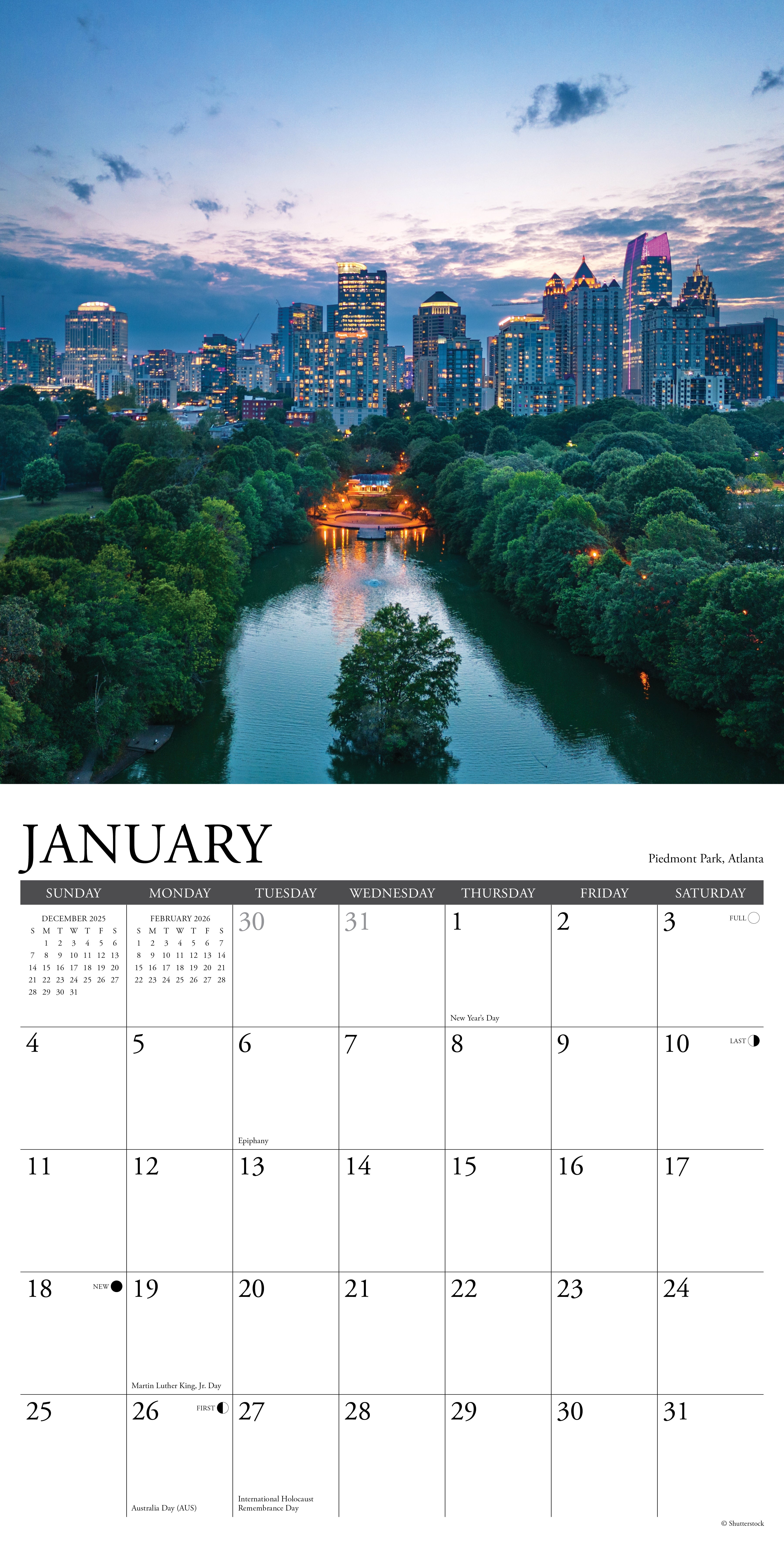2026 Georgia - Square Wall Calendar