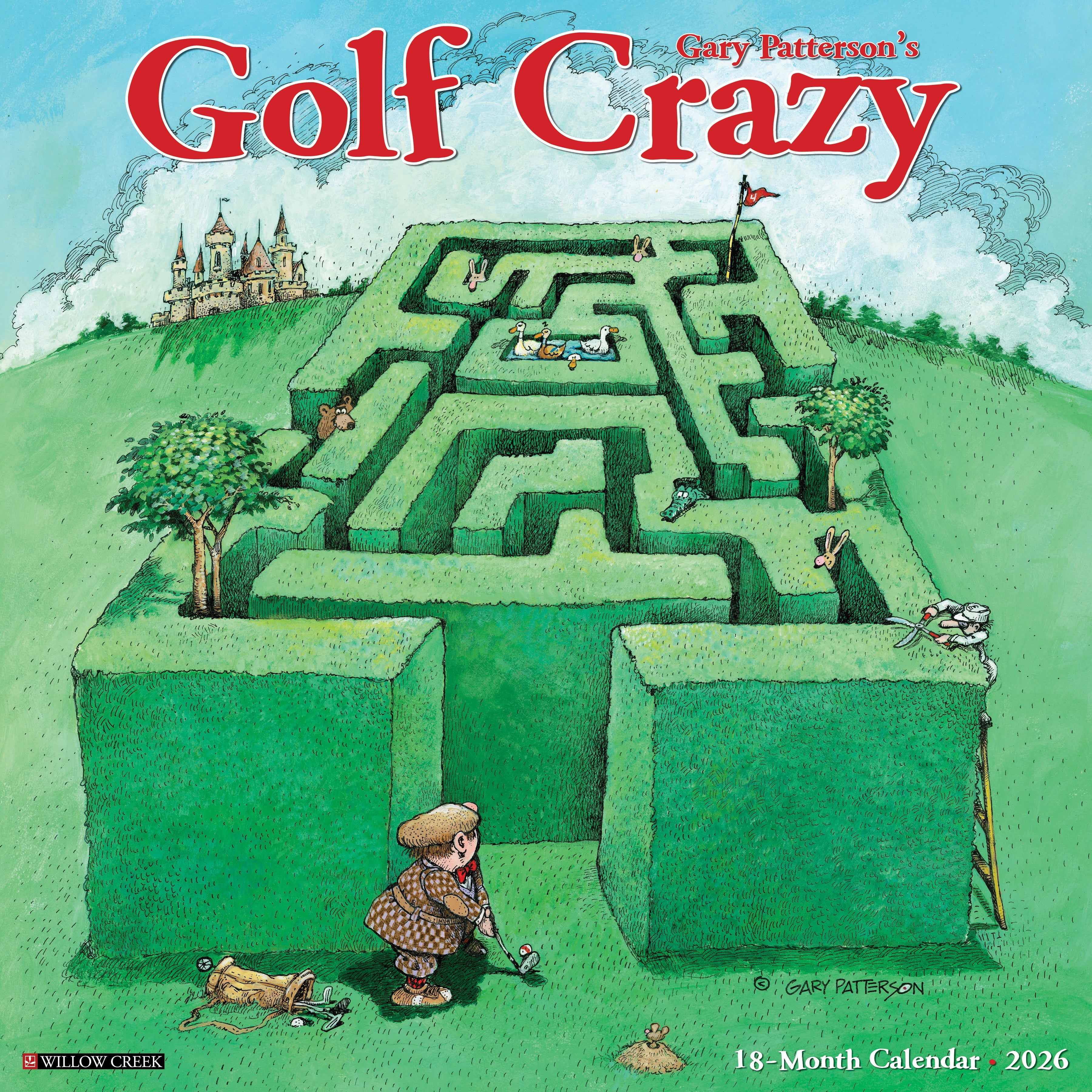 2026 Golf Crazy by Gary Patterson - Square Wall Calendar