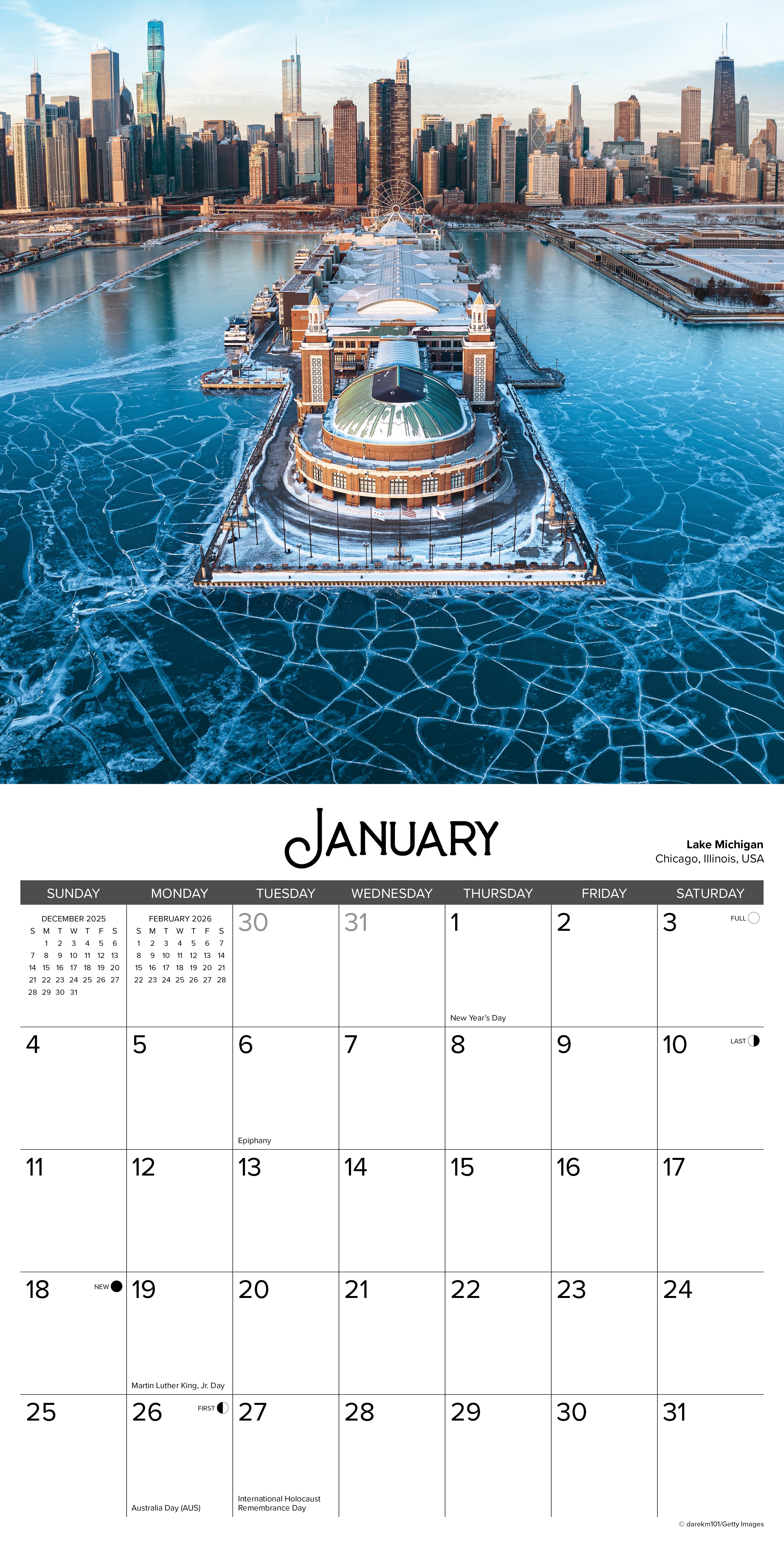 2026 Great Lakes - Square Wall Calendar