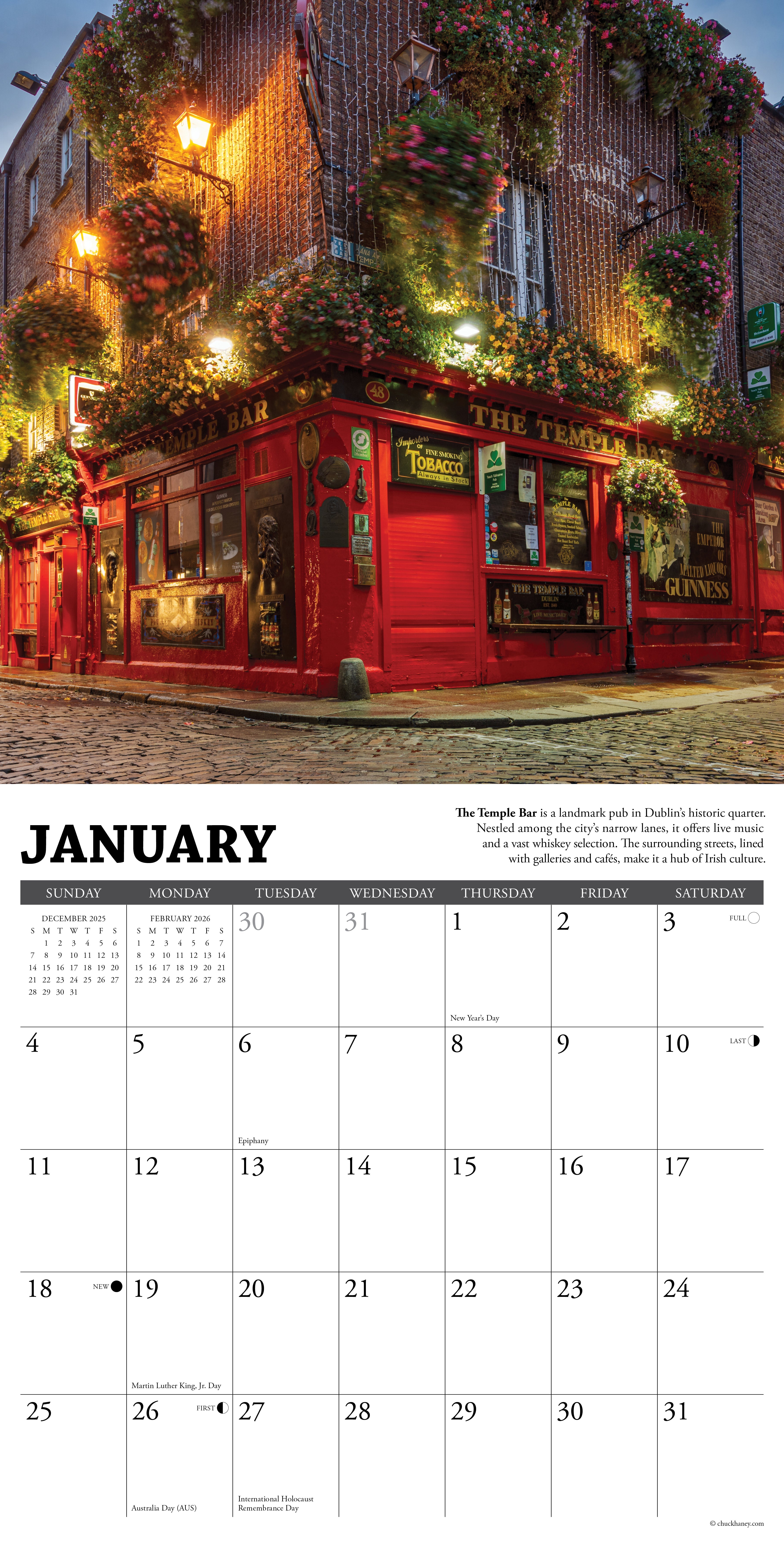 2026 Irish Pubs - Square Wall Calendar