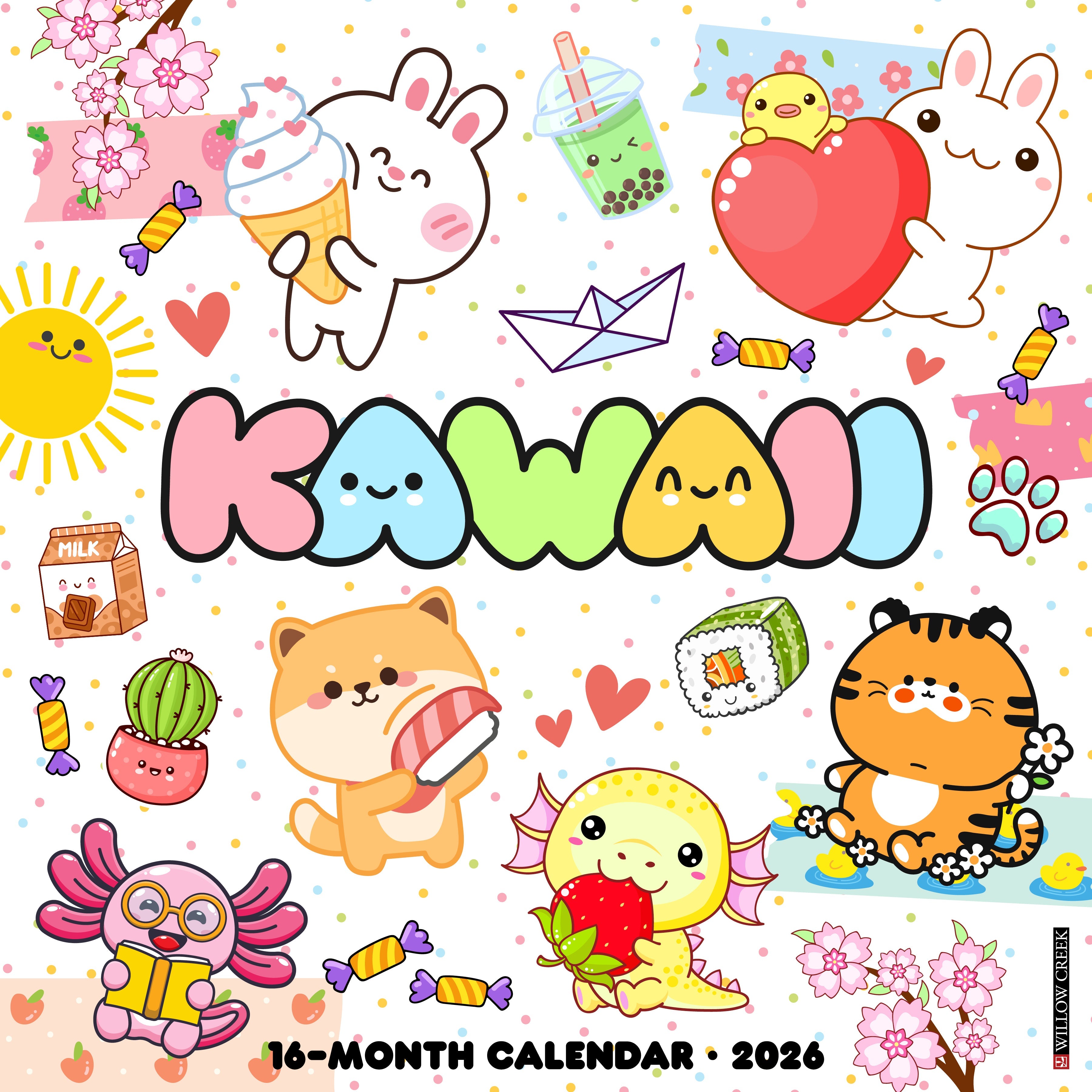 2026 Kawaii - Square Wall Calendar