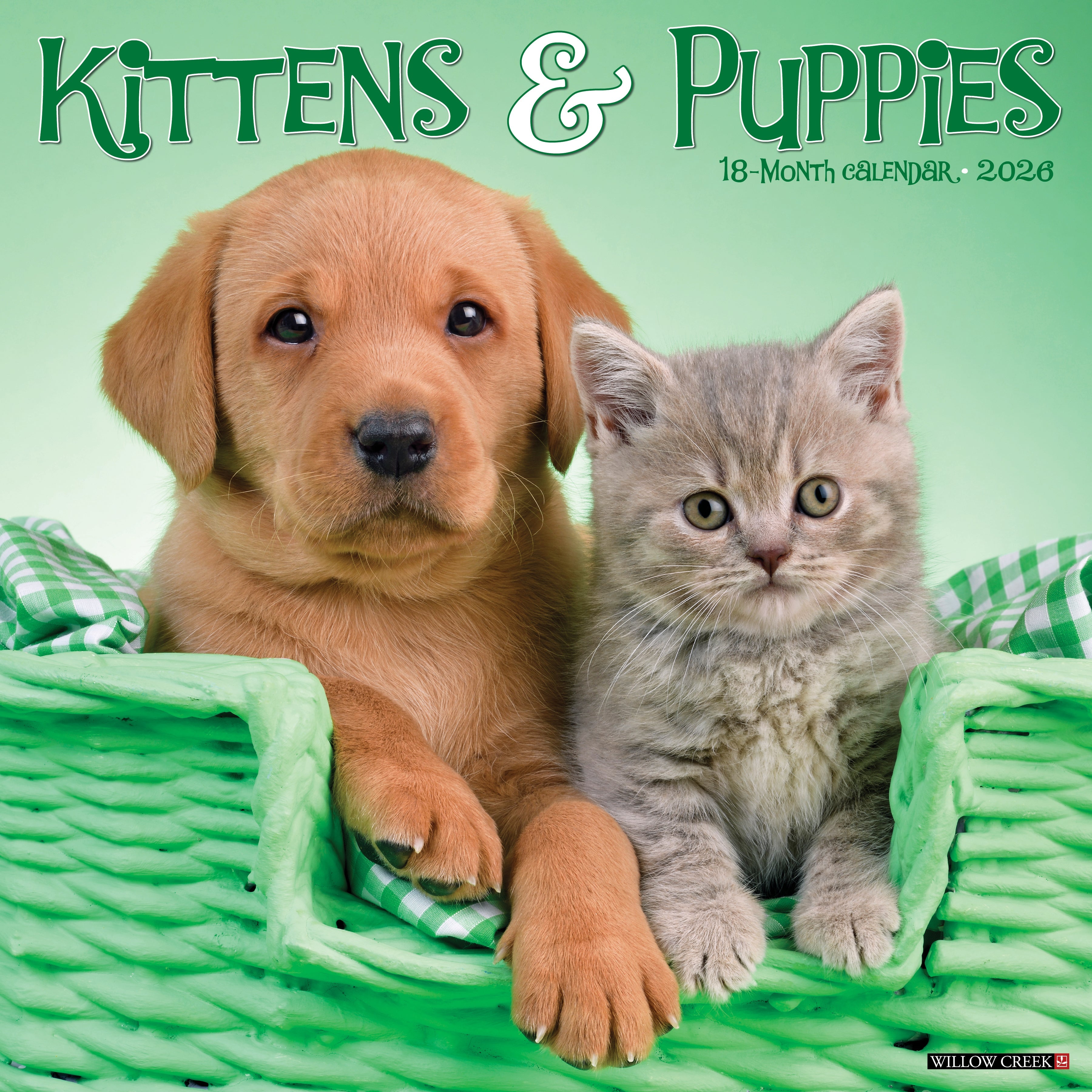 2026 Kittens & Puppies - Square Wall Calendar