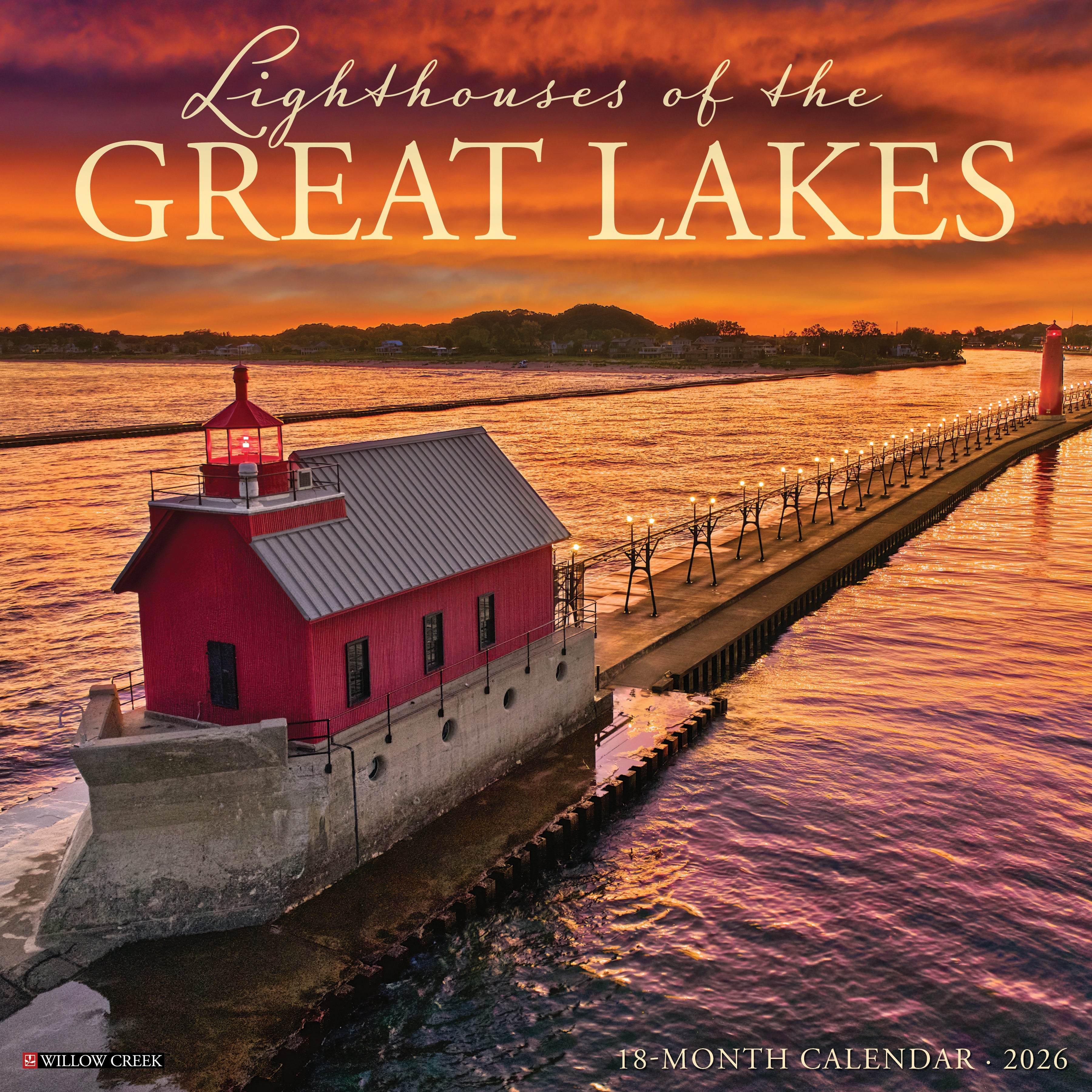 2026 Lighthouses of the Great Lakes - Square Wall Calendar