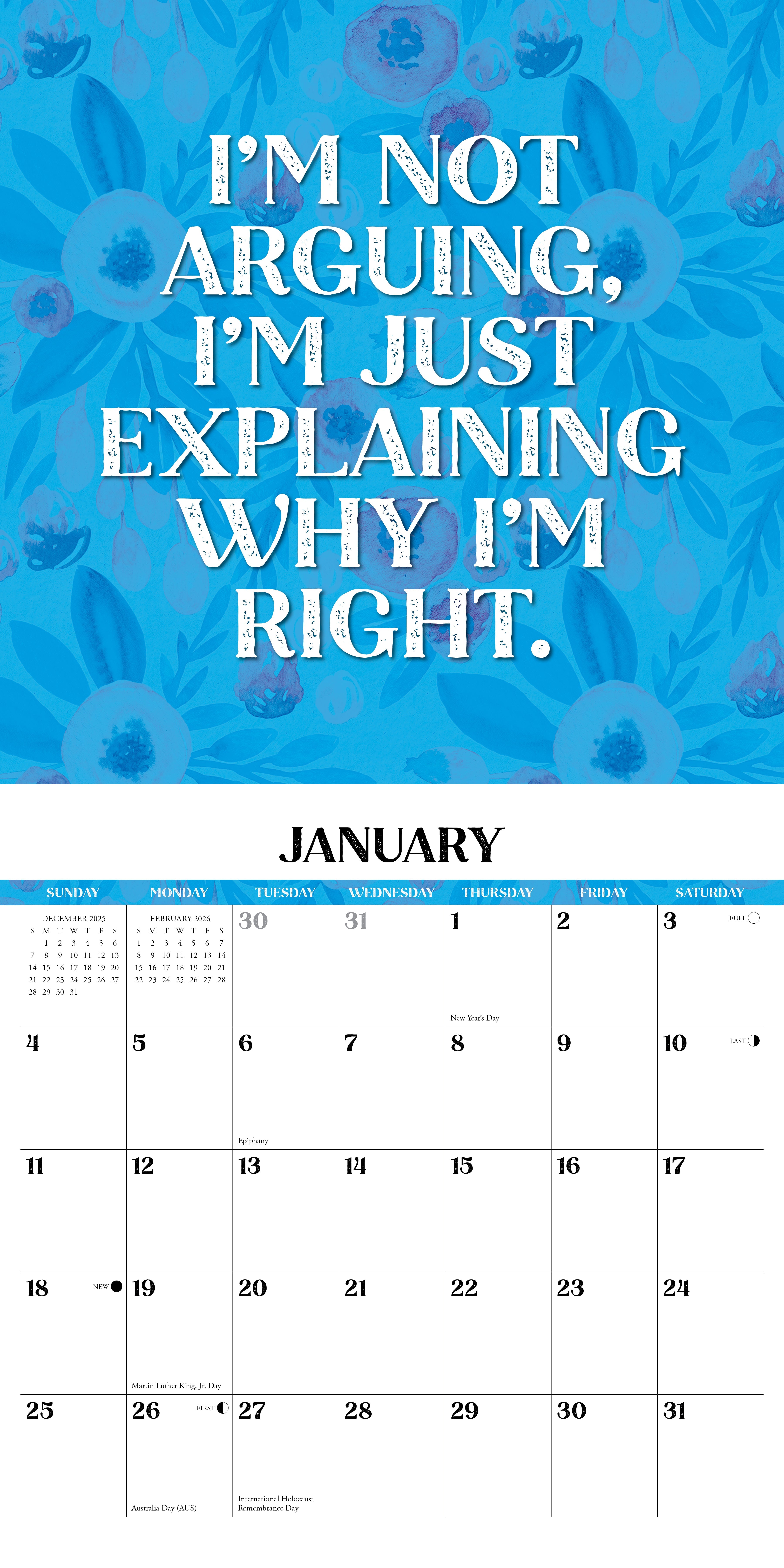 2026 Make Every Day Your Bitch - Square Wall Calendar