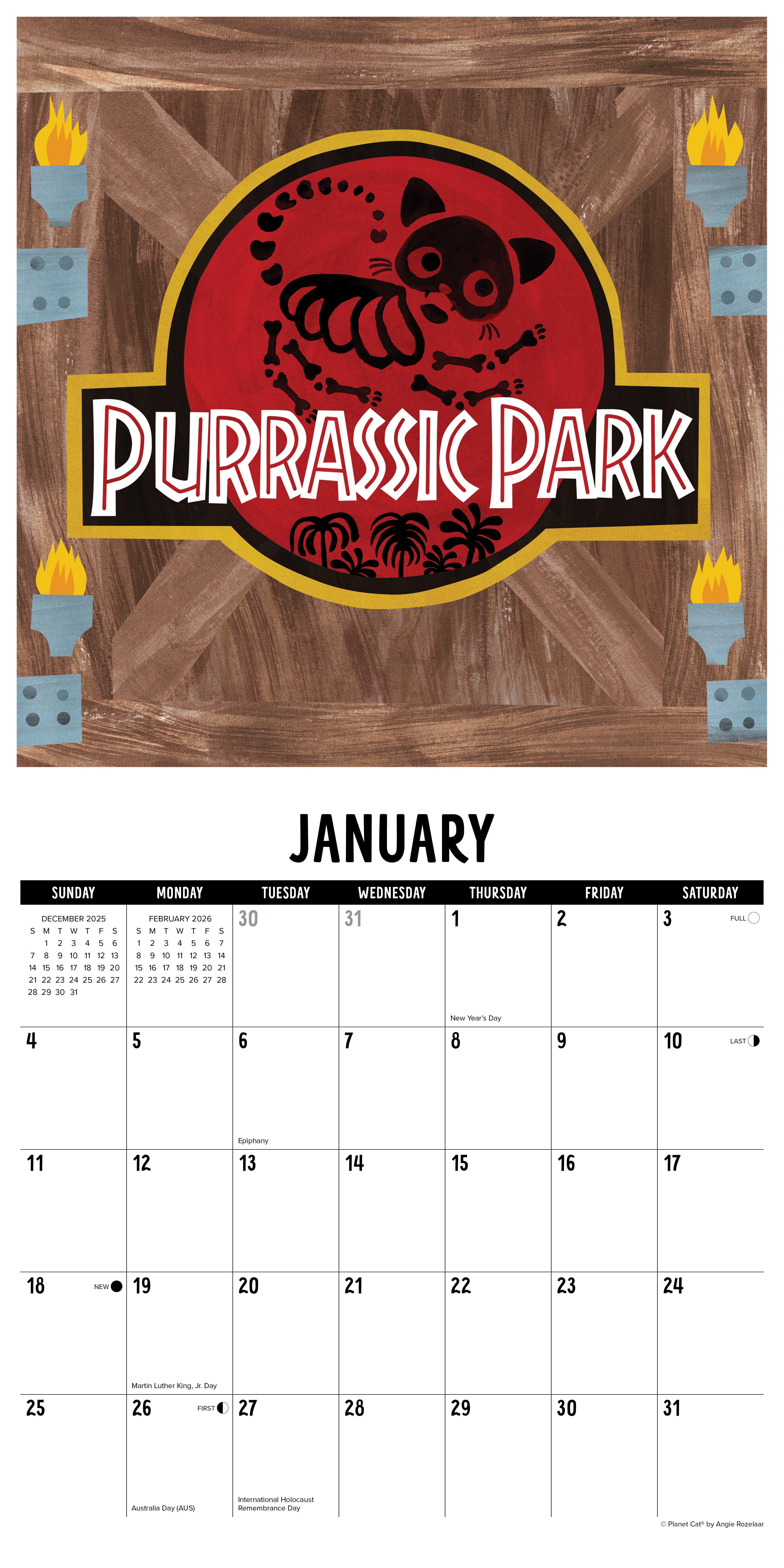 2026 Mewvie Cats - Square Wall Calendar