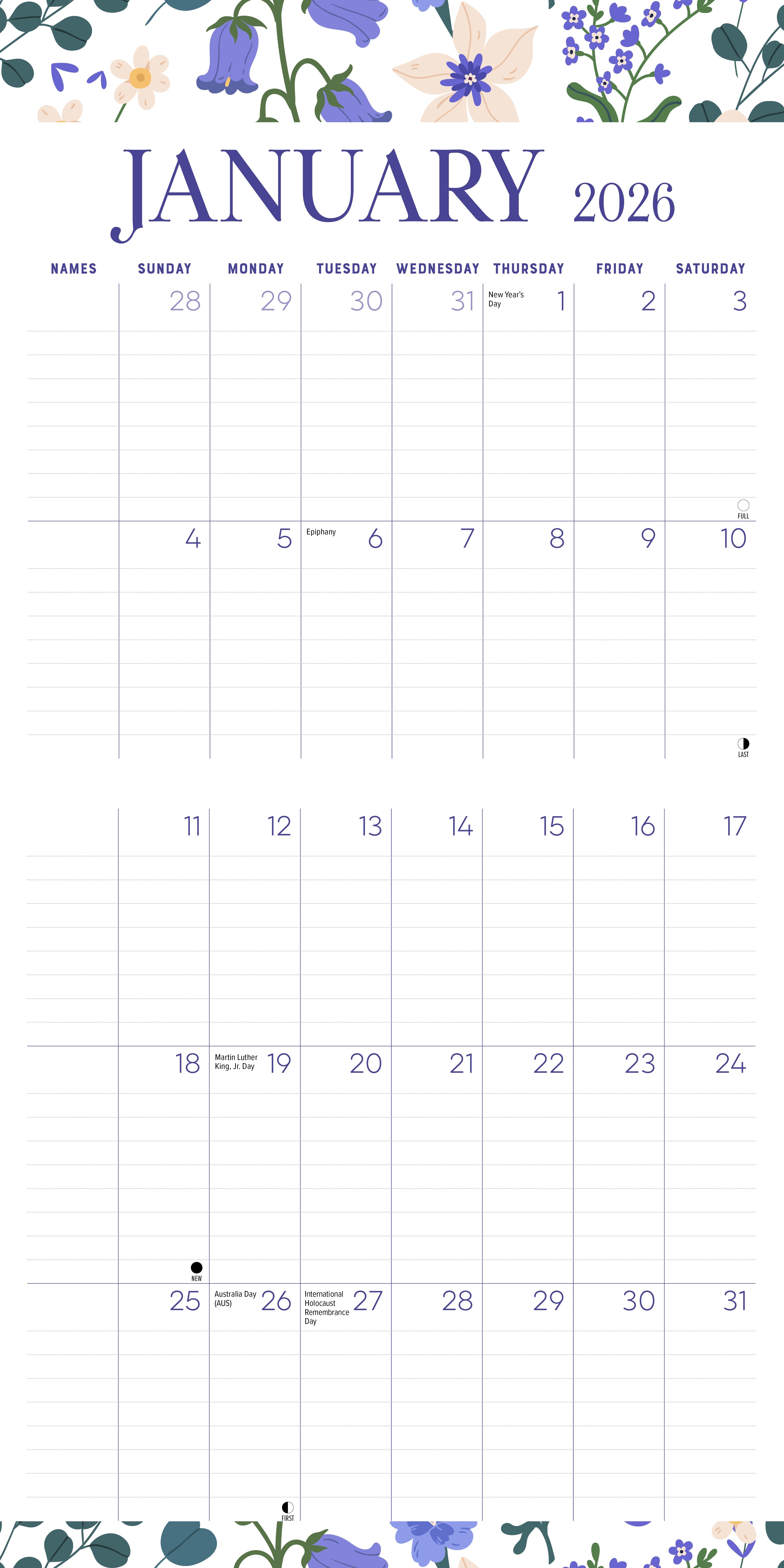 2026 Mom's Planner Calendar - Square Wall Calendar