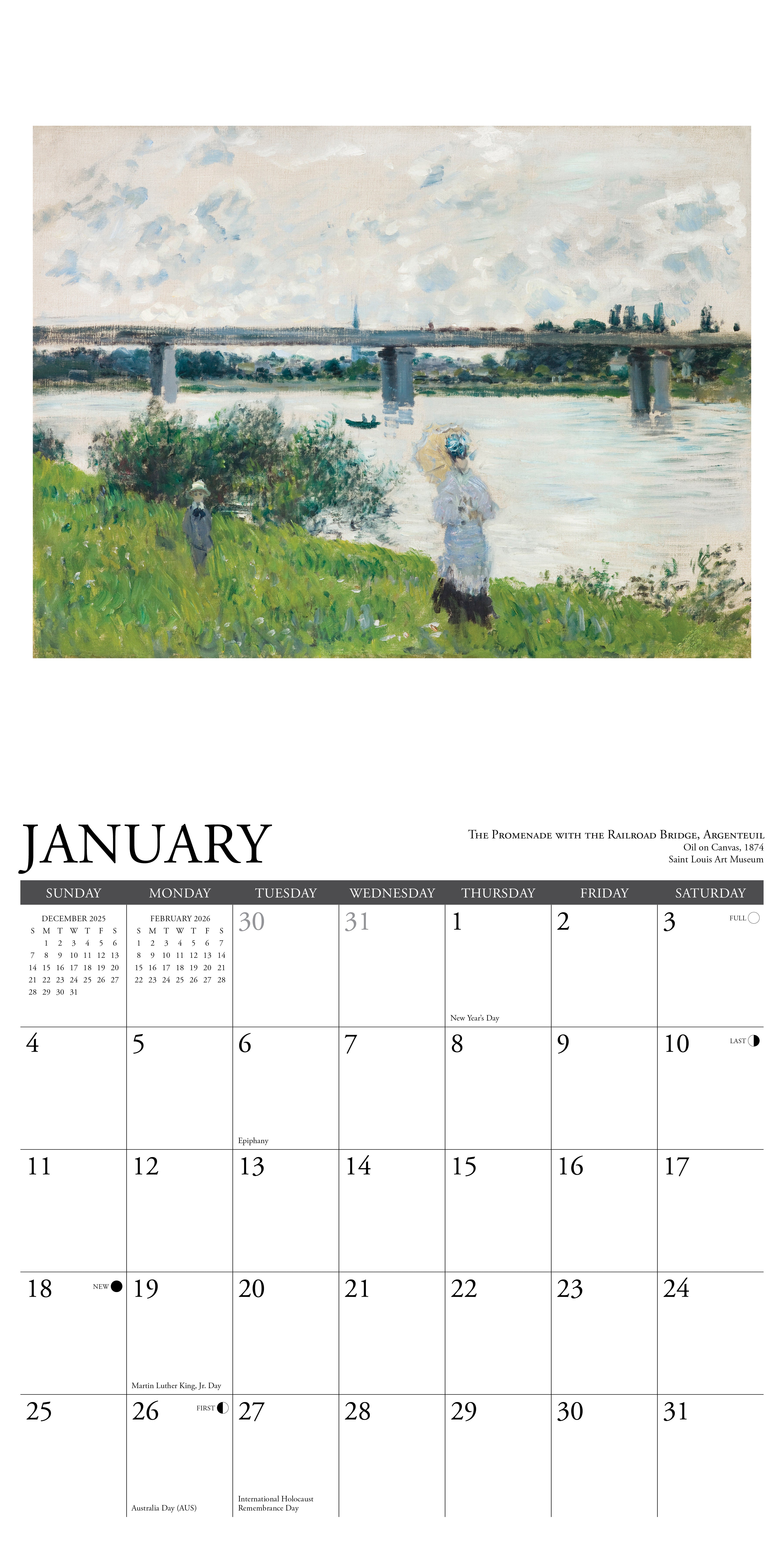 2026 Monet - Square Wall Calendar