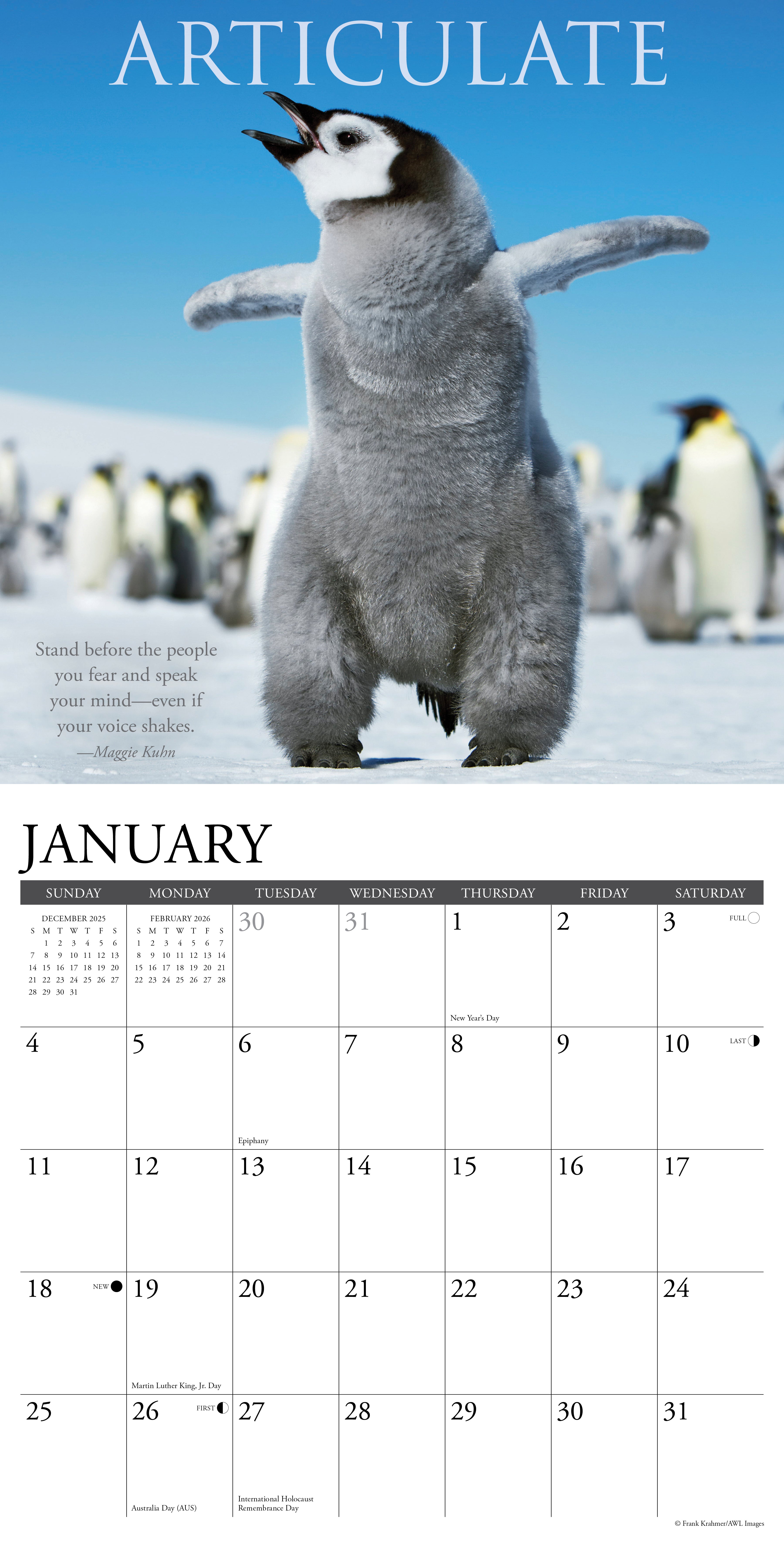 2026 Motivationals - Square Wall Calendar
