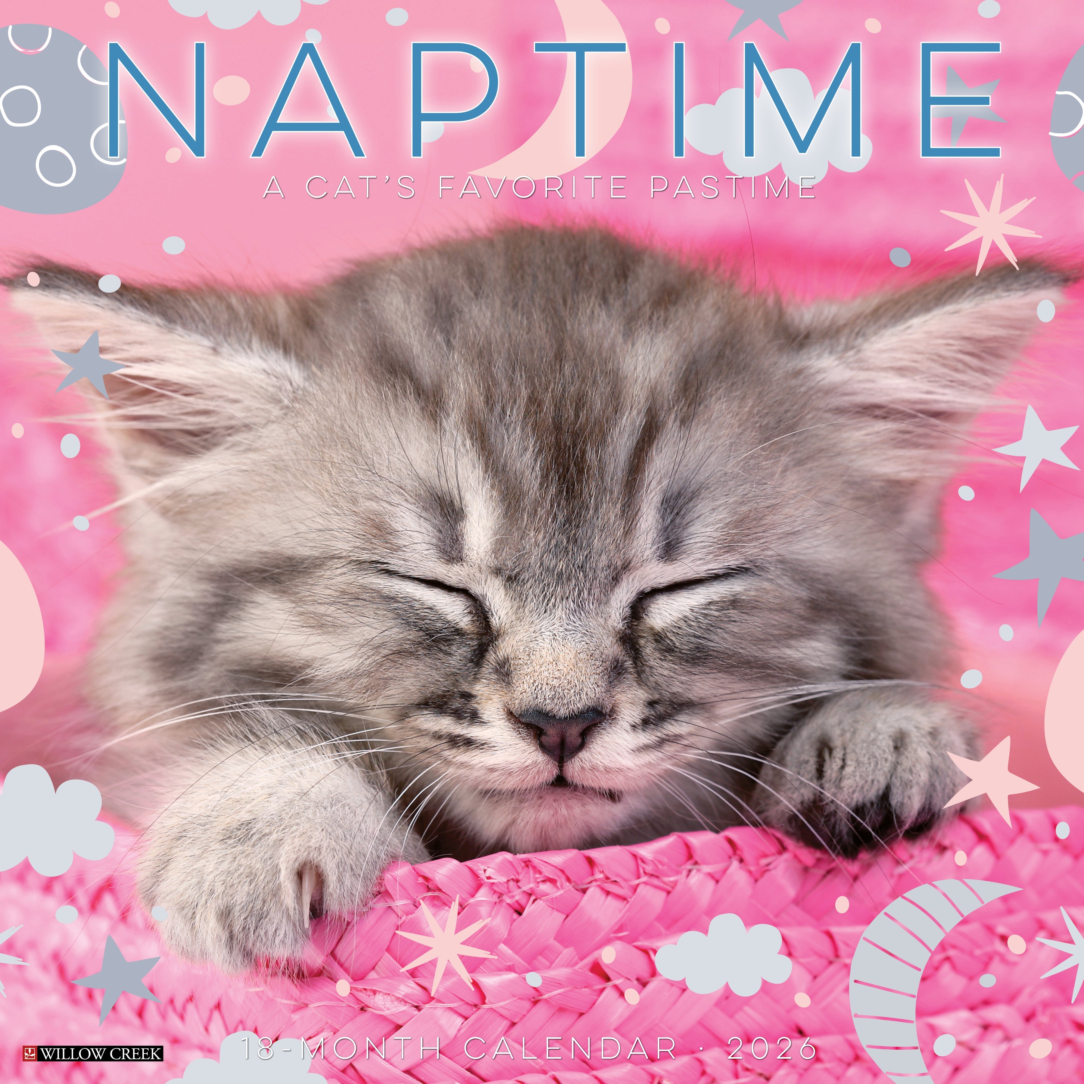 2026 Naptime: A Cat's Favorite Pastime - Square Wall Calendar