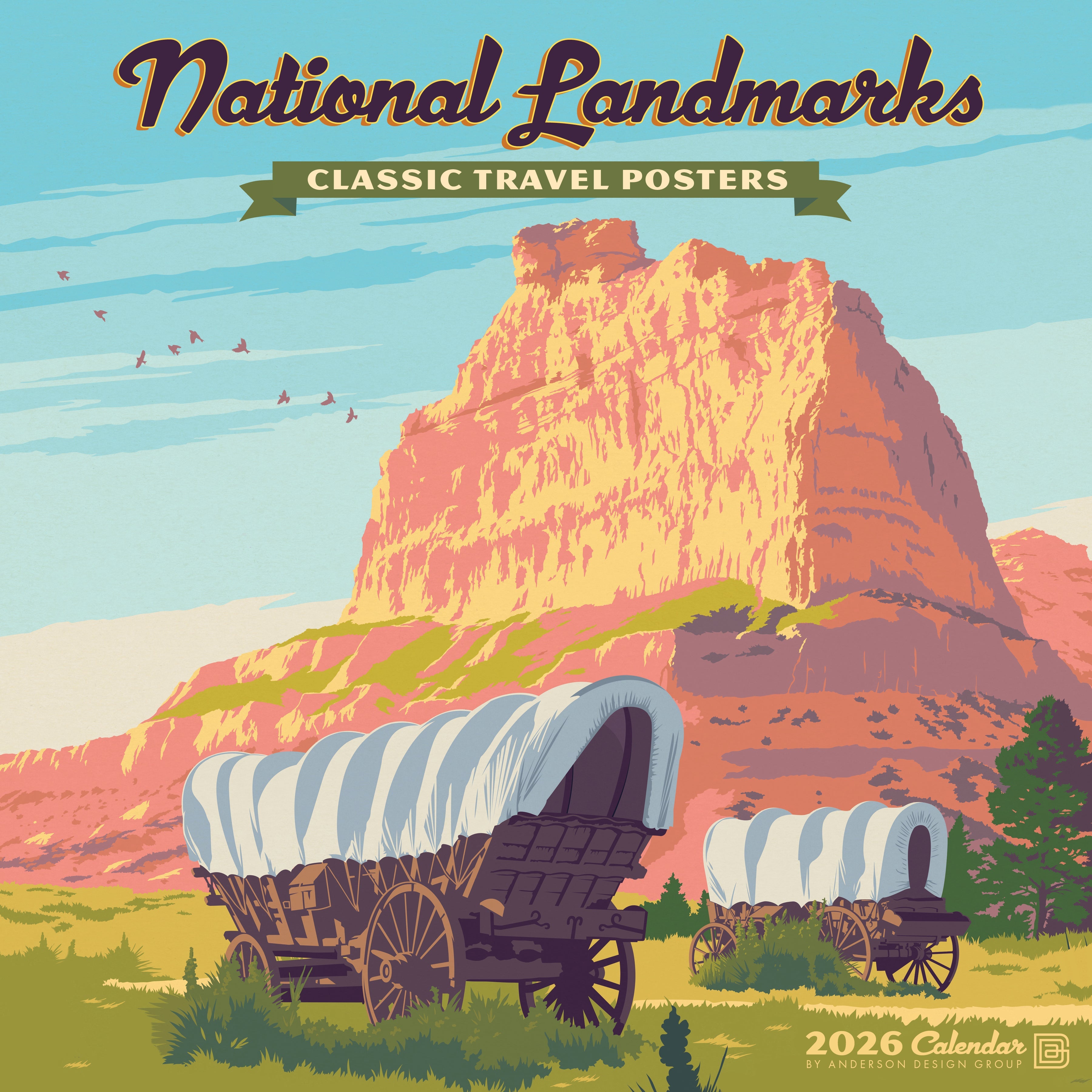 2026 National Landmarks - Square Wall Calendar