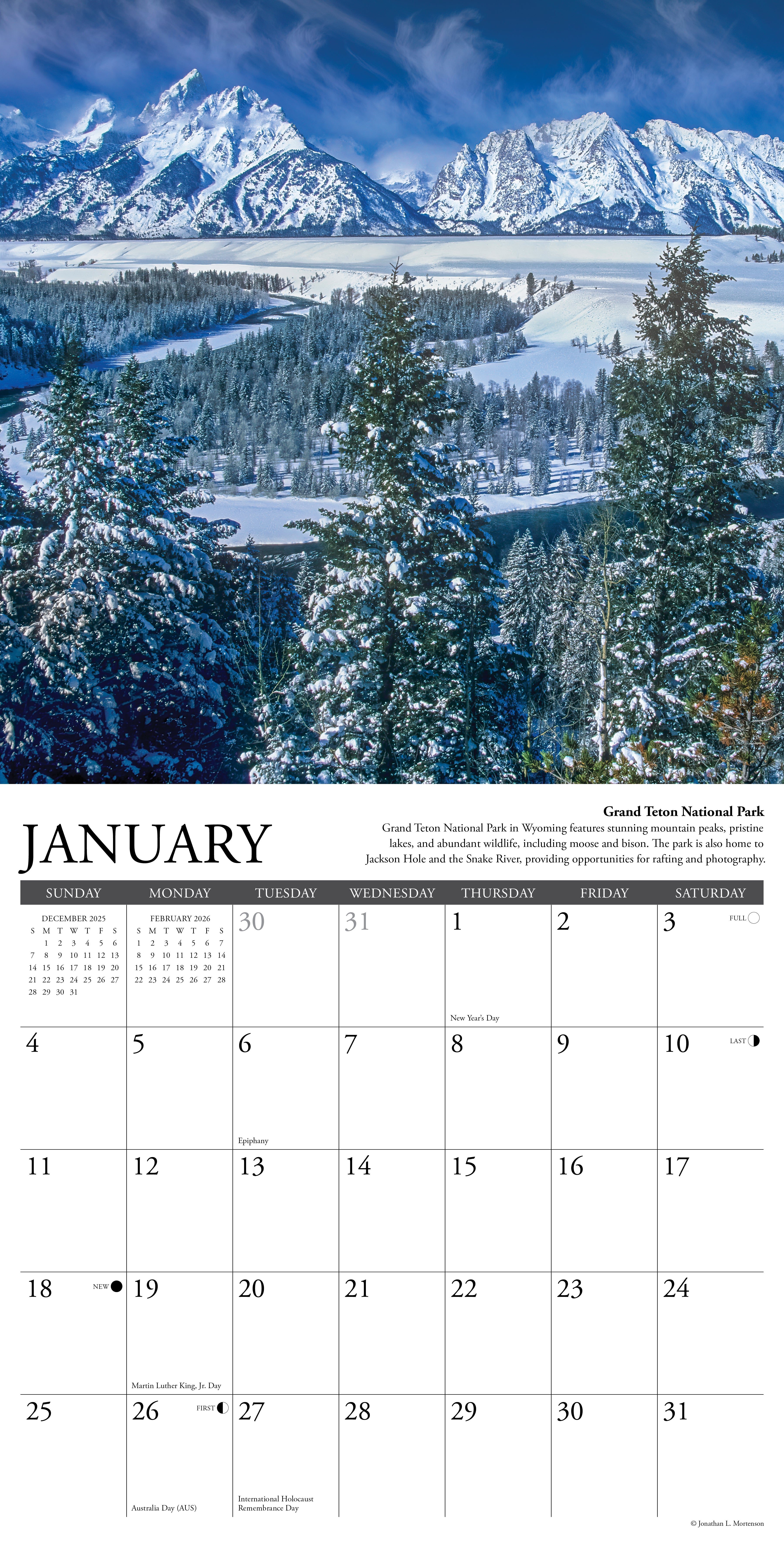 2026 National Parks of the West - Square Wall Calendar