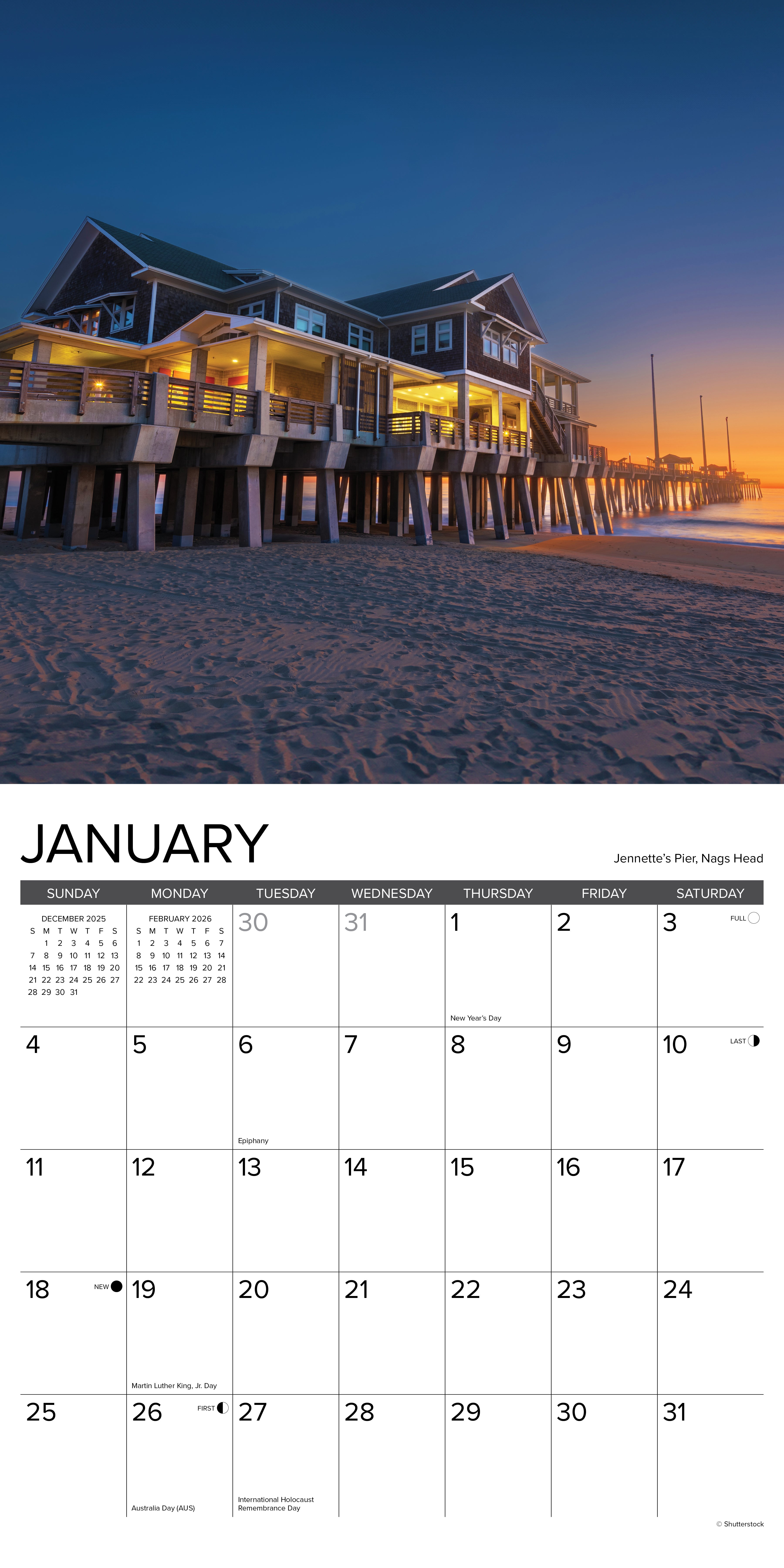 2026 Outer Banks - Square Wall Calendar