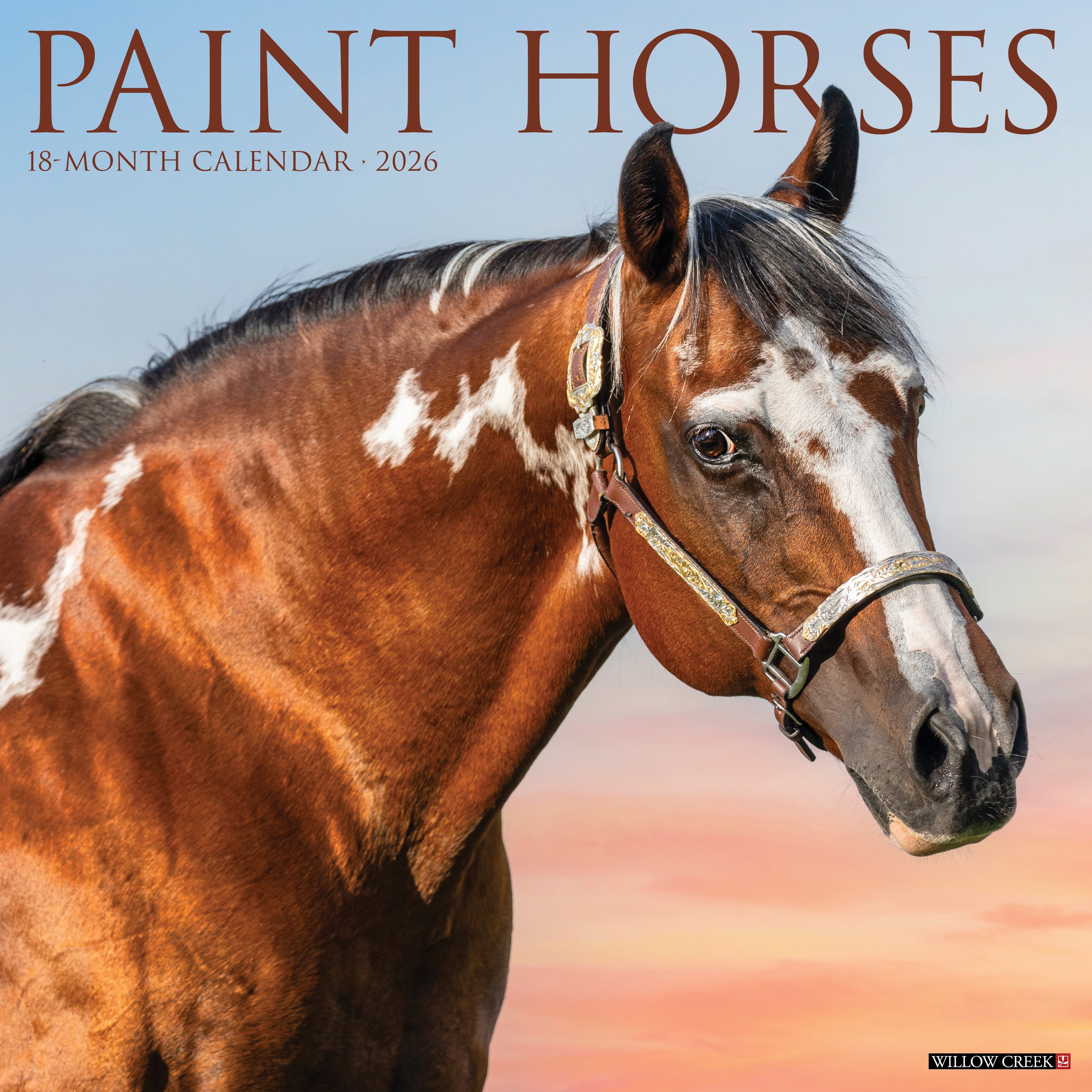 2026 Paint Horses - Square Wall Calendar