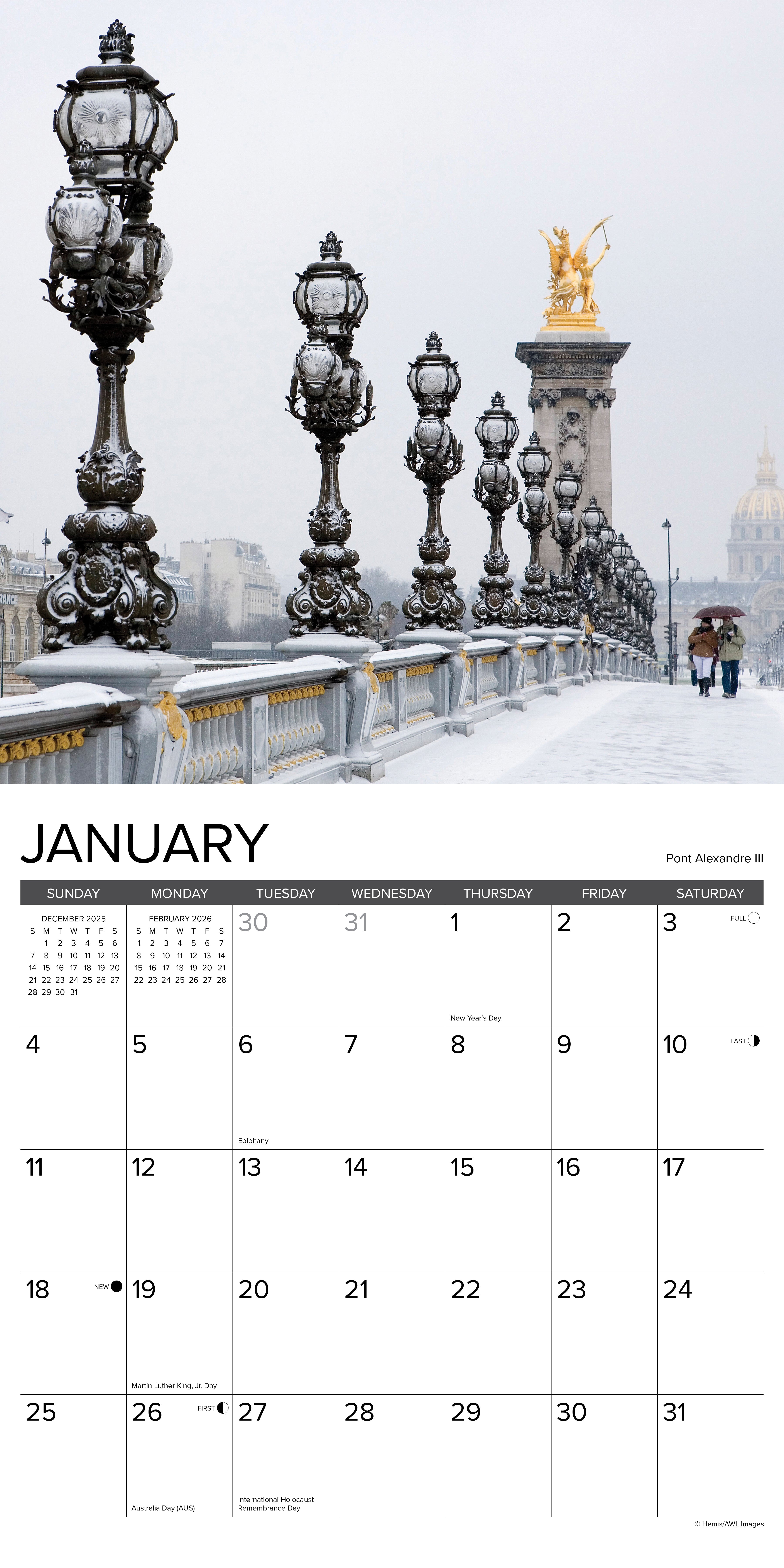 2026 Paris - Square Wall Calendar