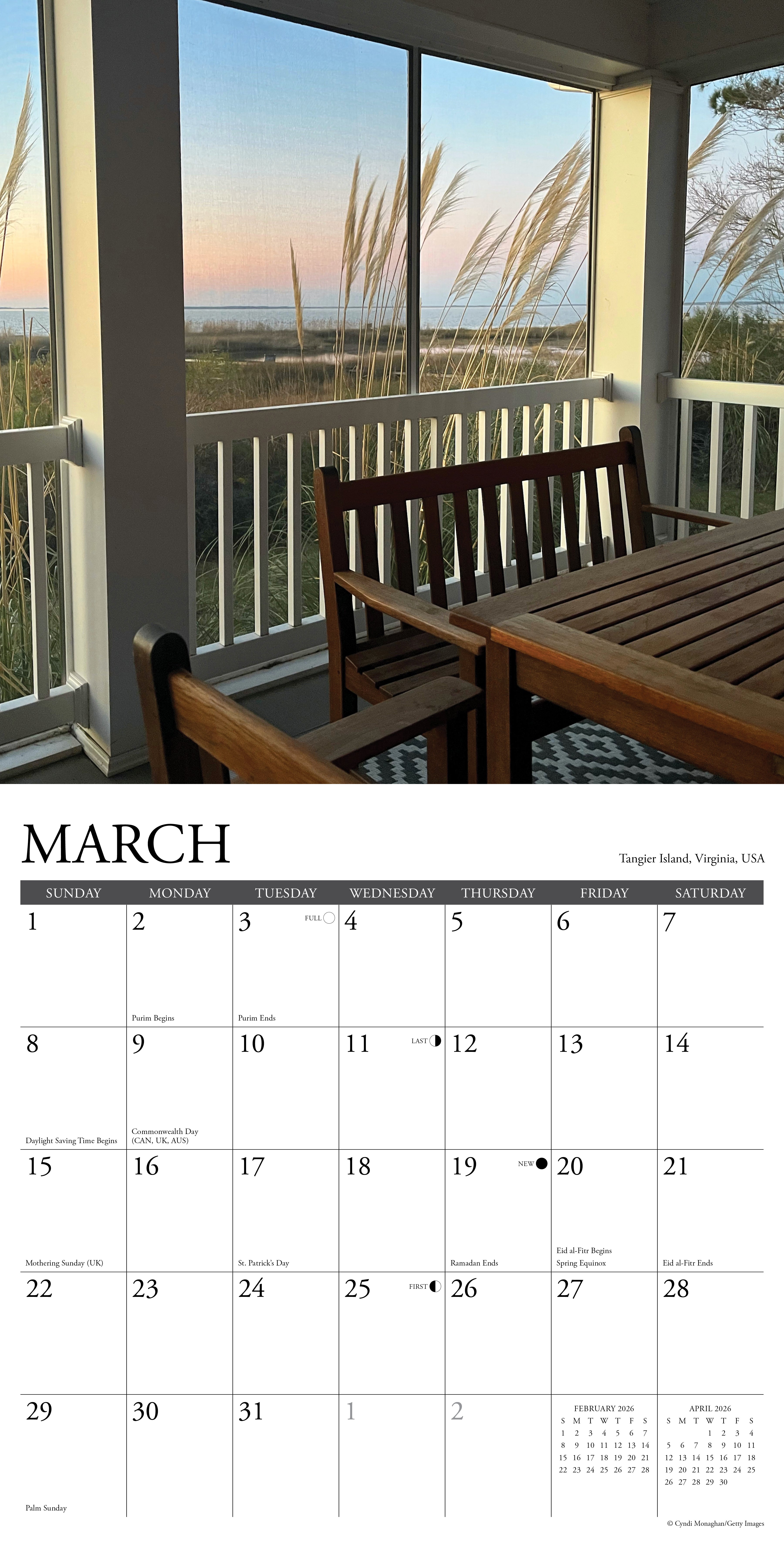 2026 Porch View - Square Wall Calendar