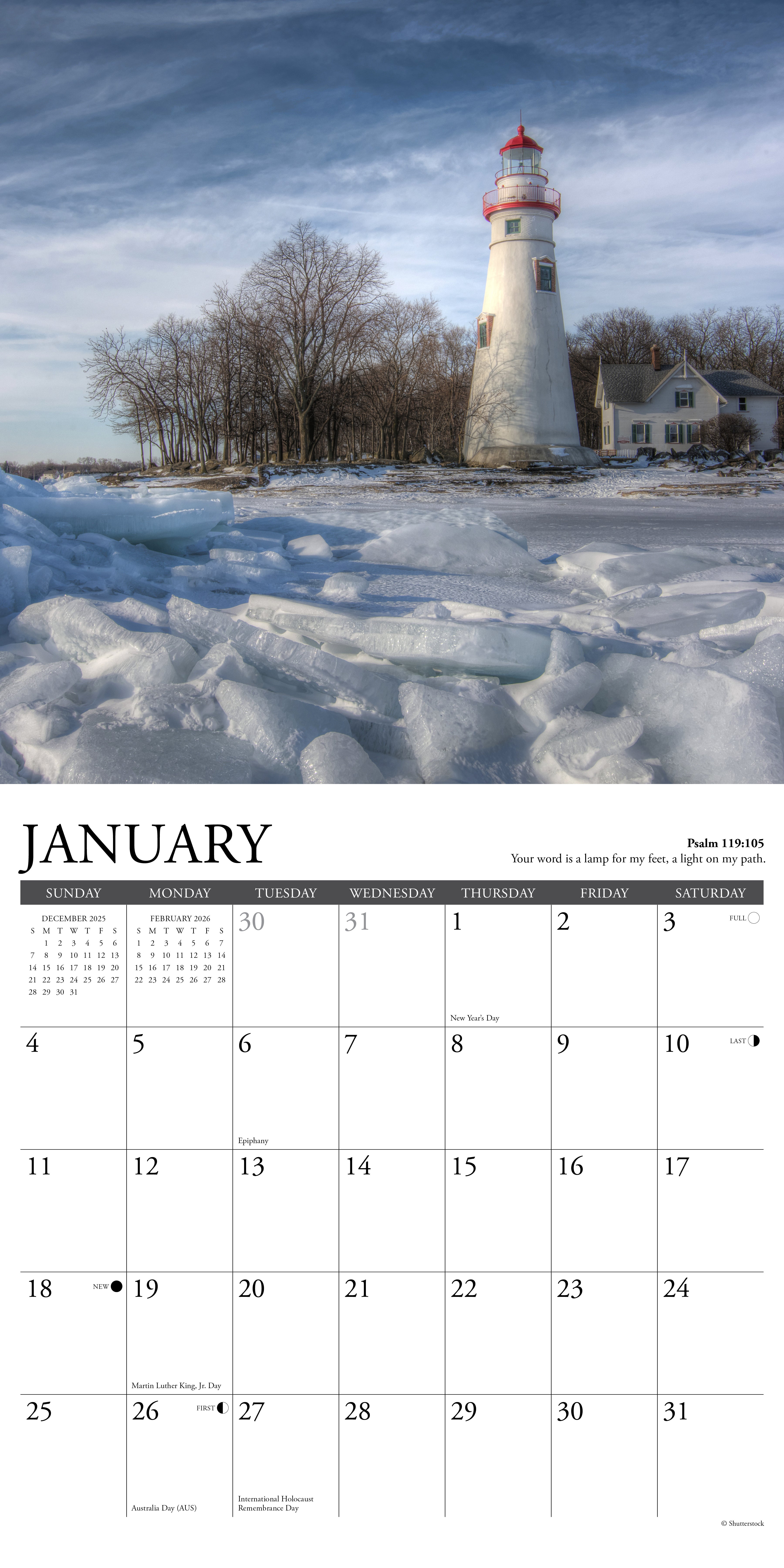 2026 Psalms - Square Wall Calendar