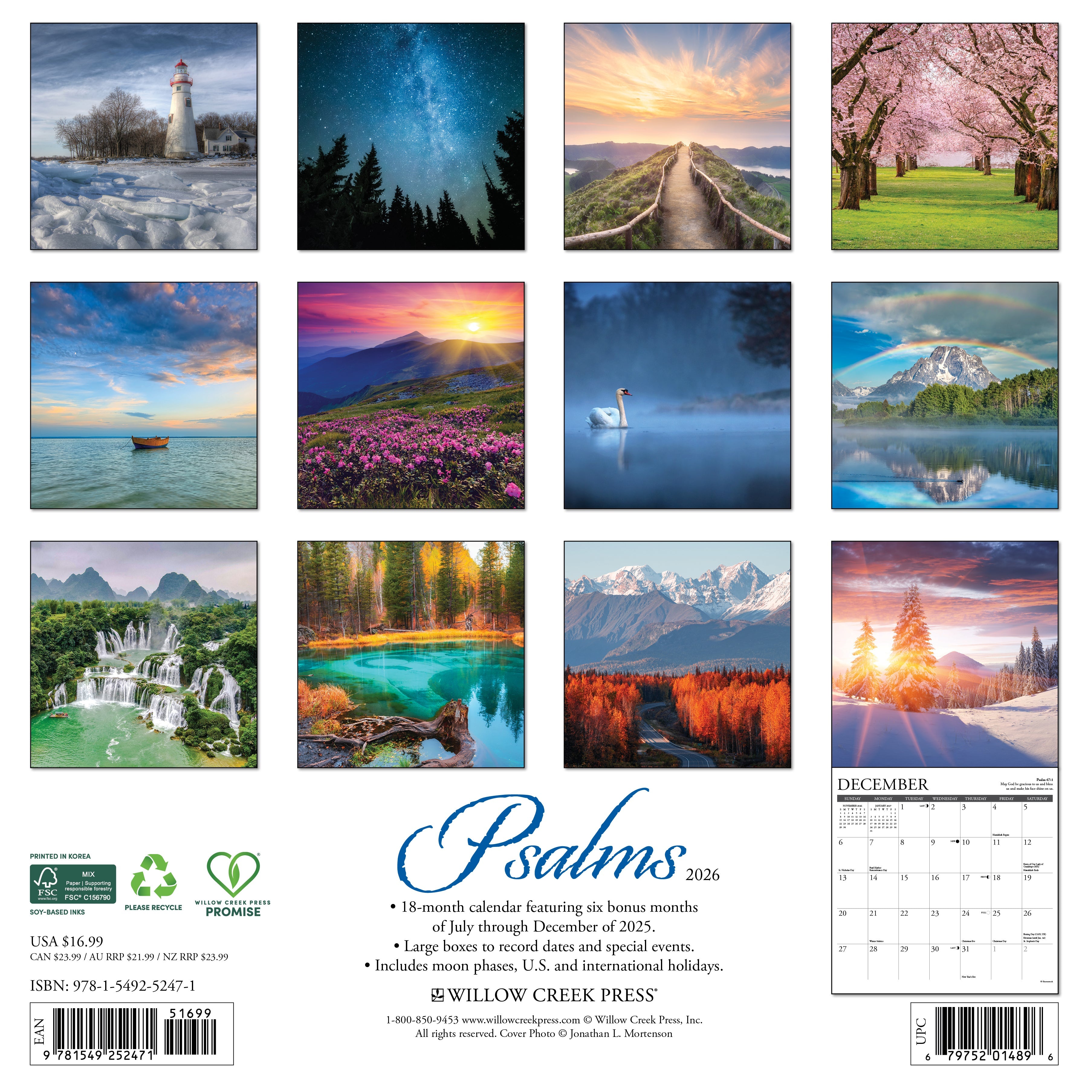 2026 Psalms - Square Wall Calendar