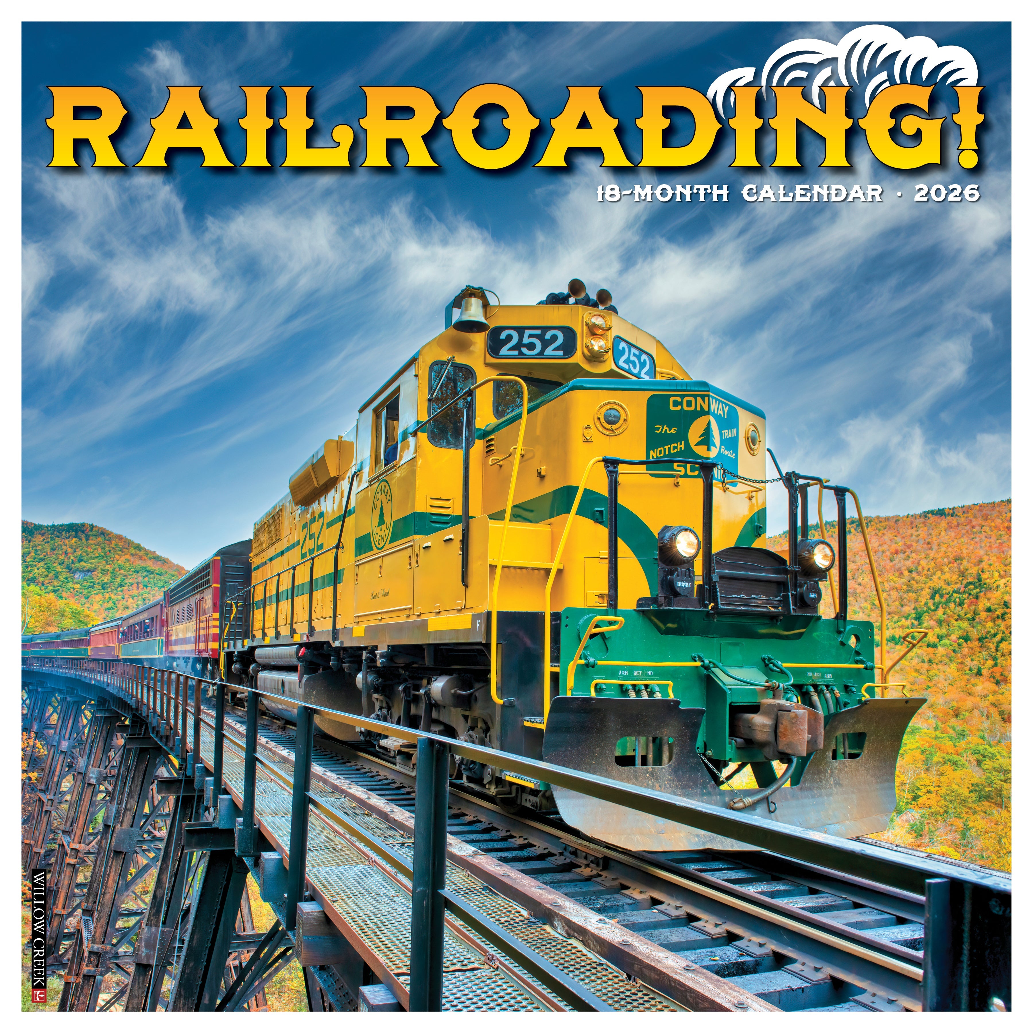 2026 Railroading - Square Wall Calendar