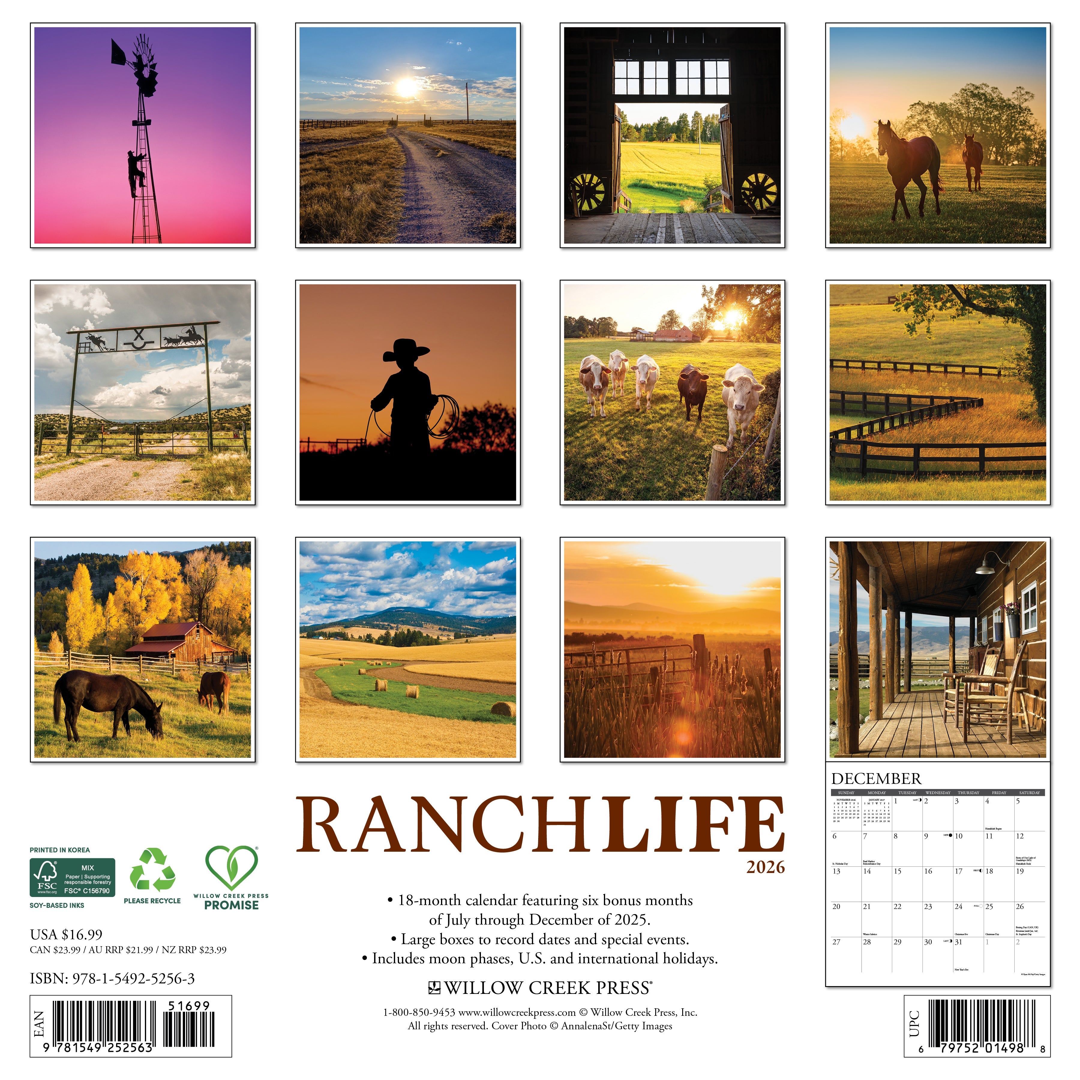 2026 RanchLife - Square Wall Calendar