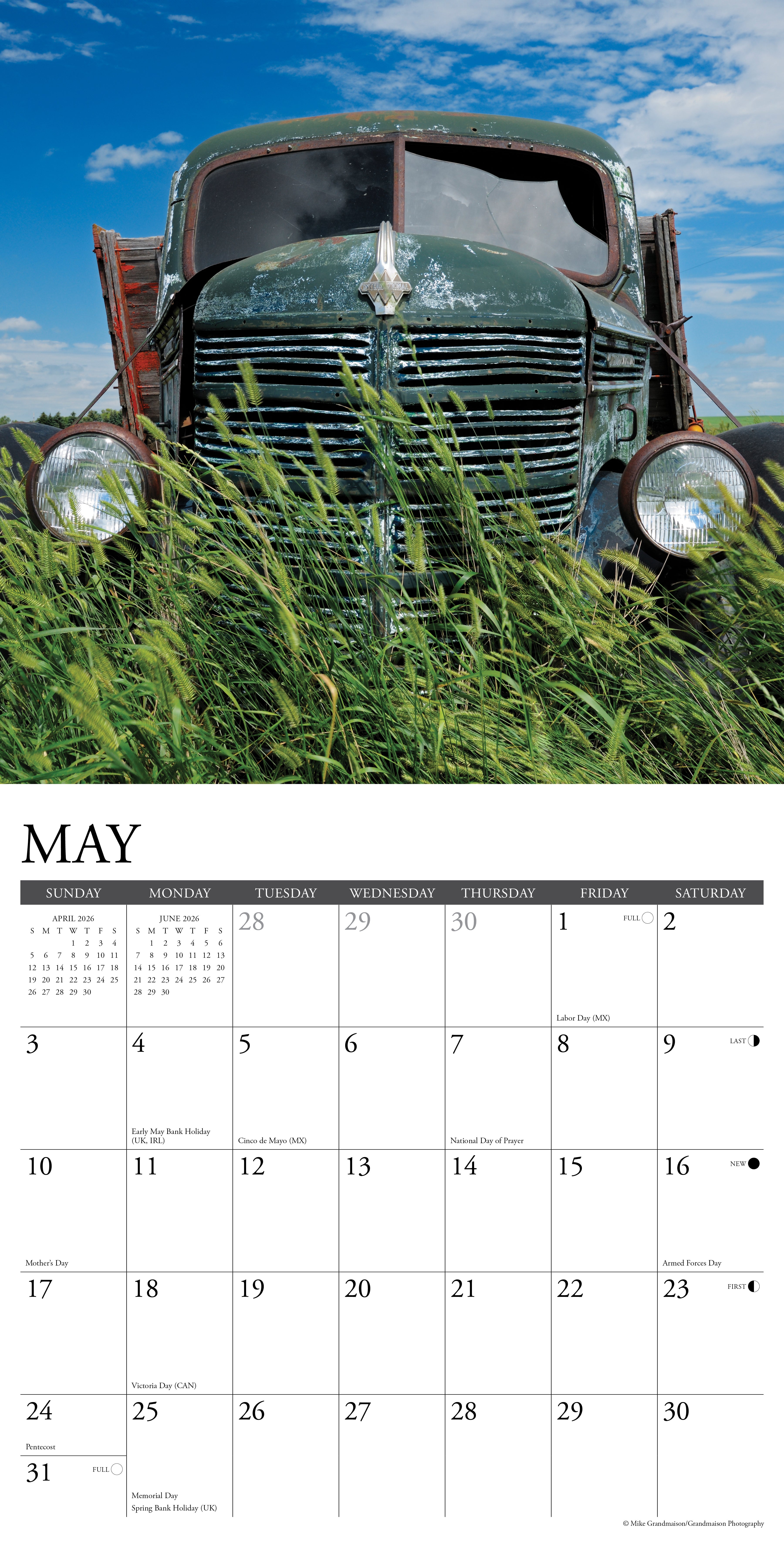 2026 Rust in Peace - Square Wall Calendar