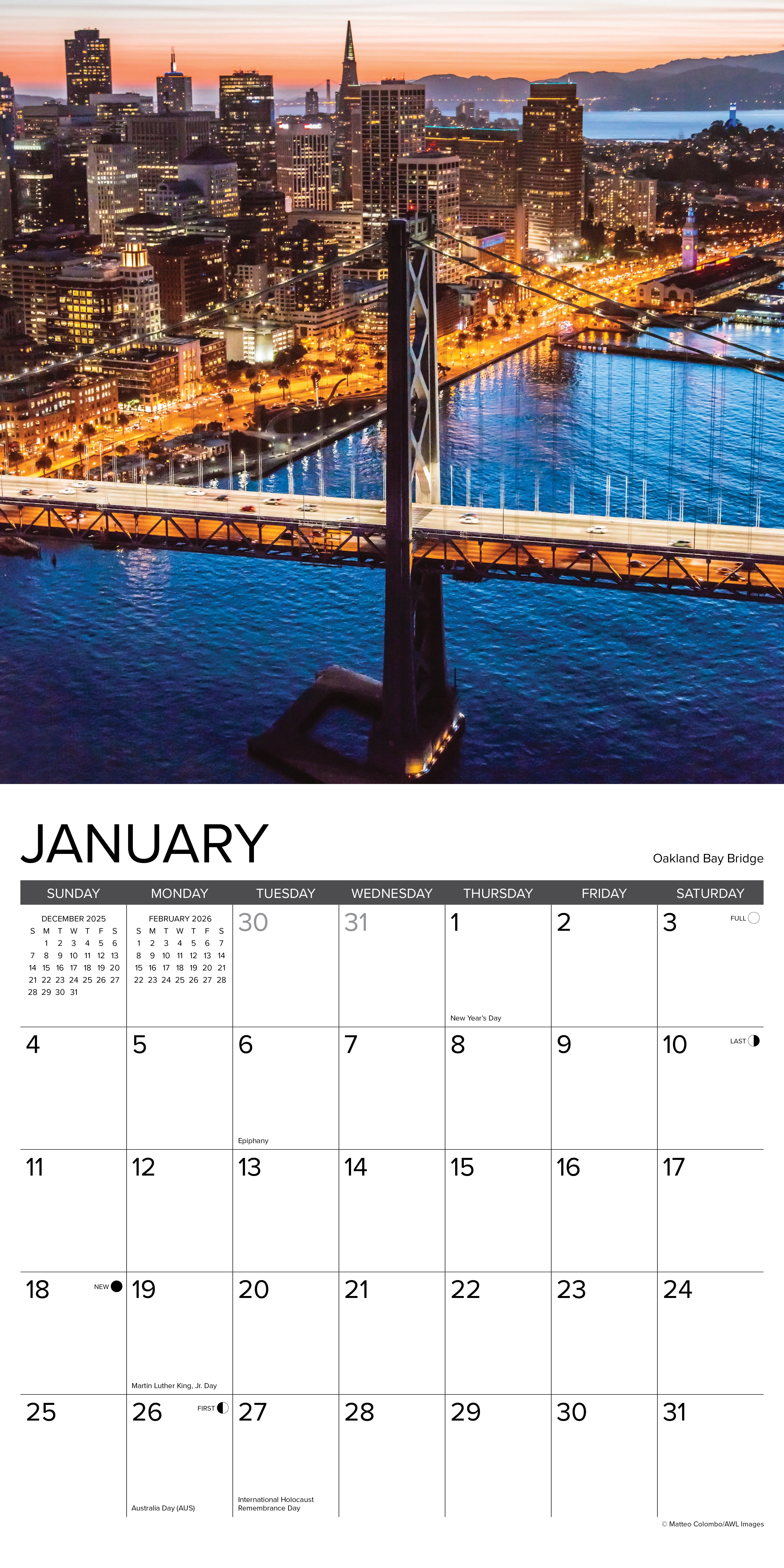 2026 San Francisco - Square Wall Calendar