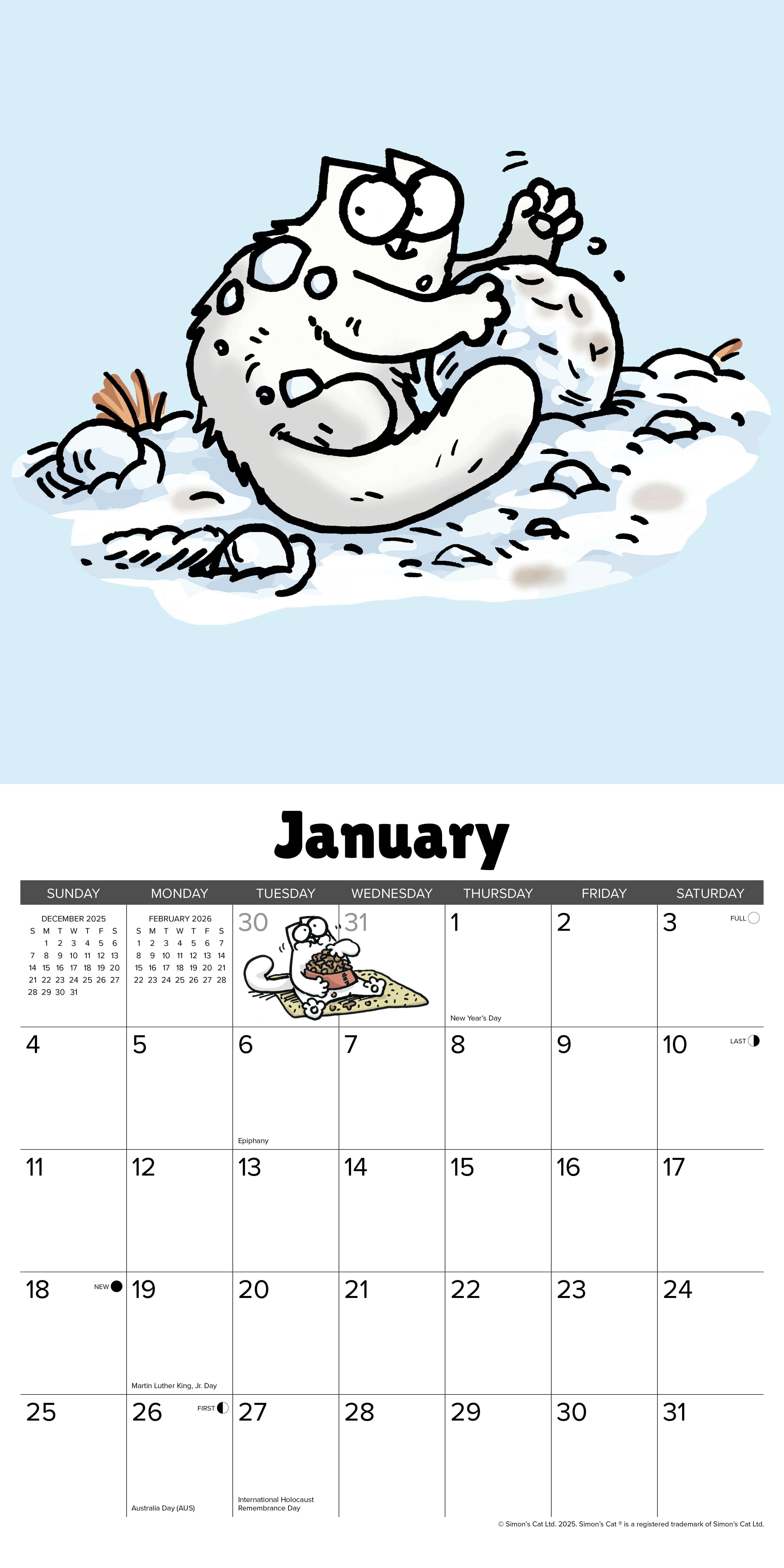 2026 Simon's Cat - Square Wall Calendar