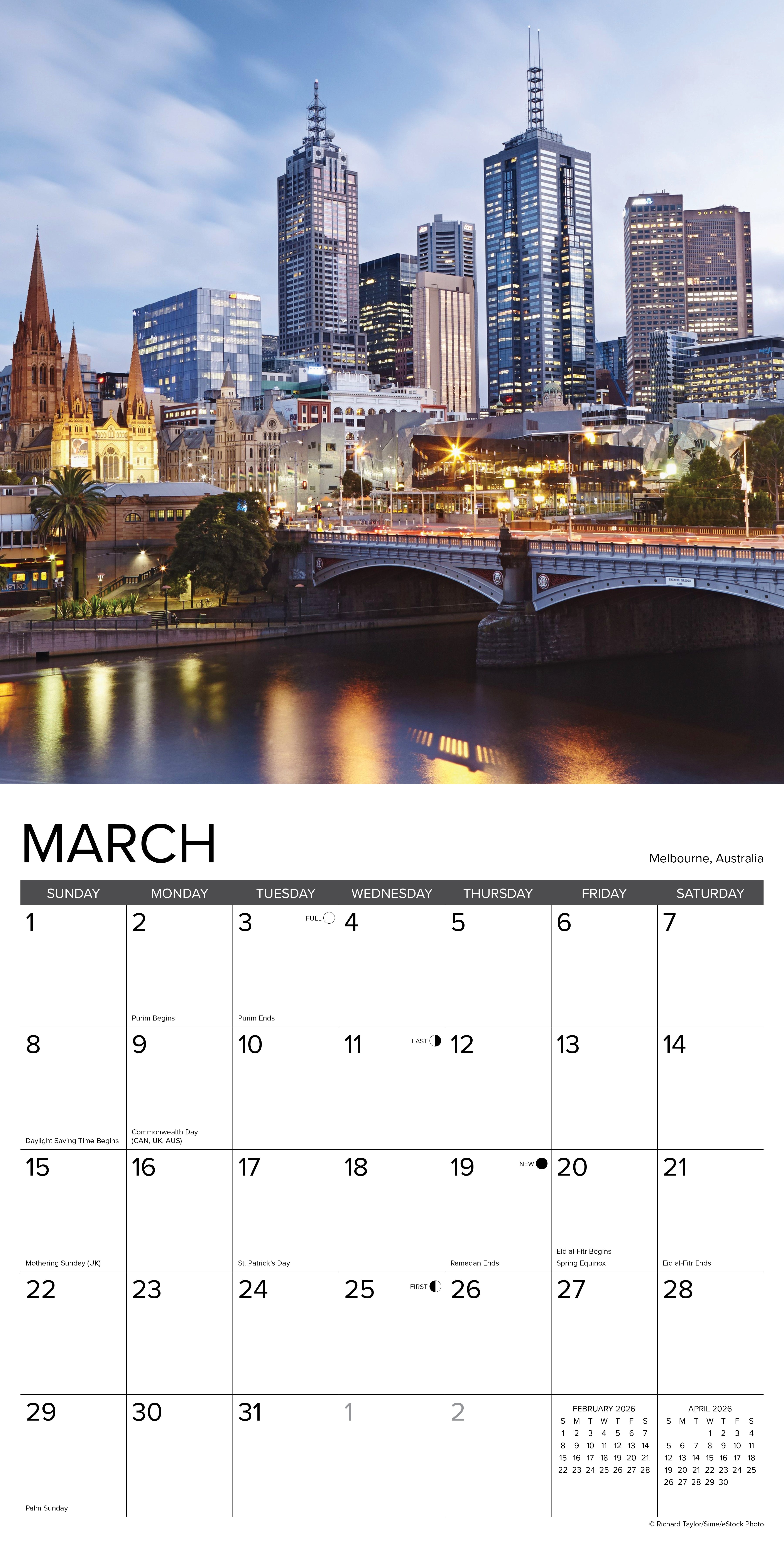 2026 Skylines - Square Wall Calendar
