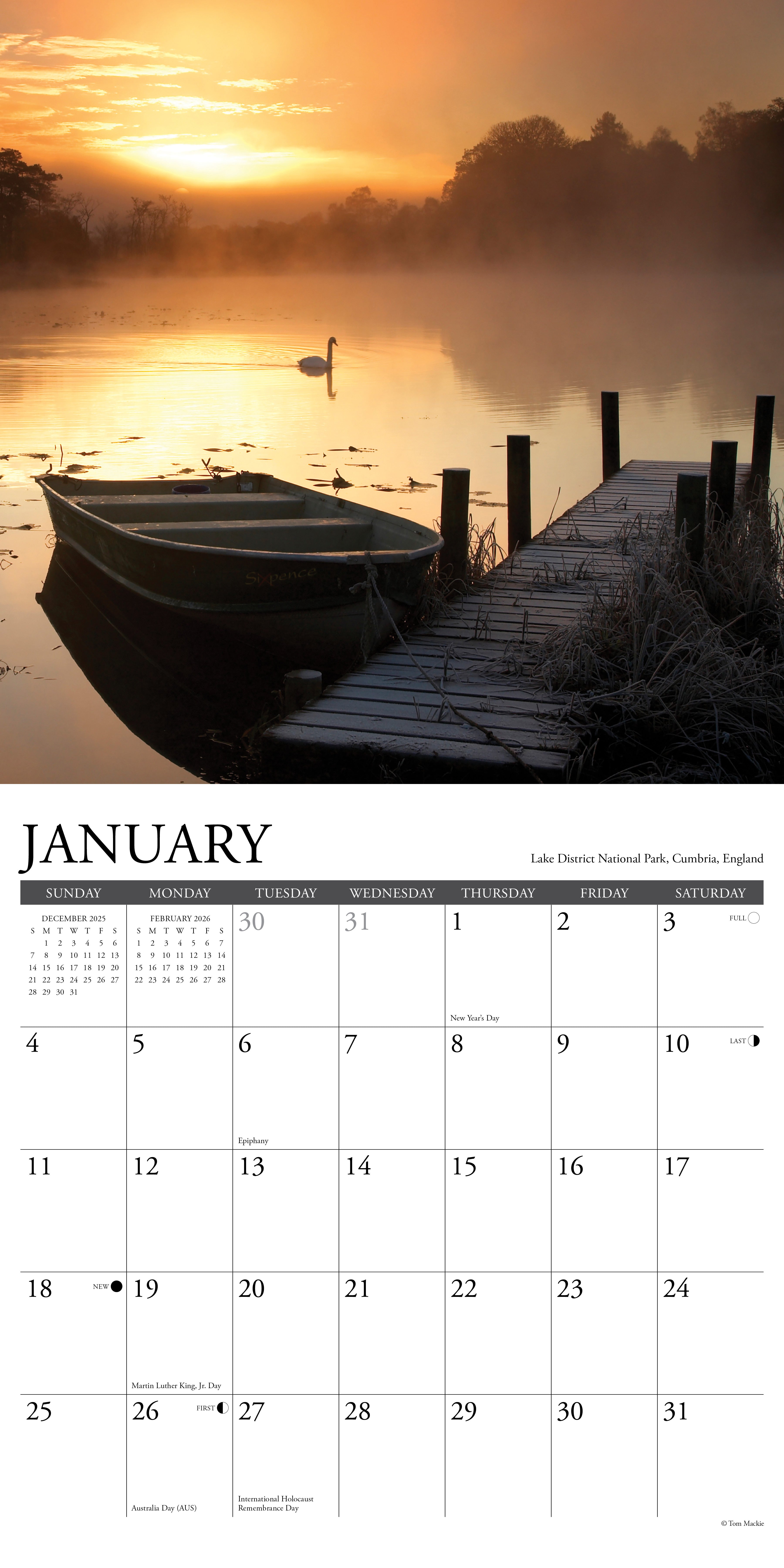 2026 Sunrise, Sunset - Square Wall Calendar