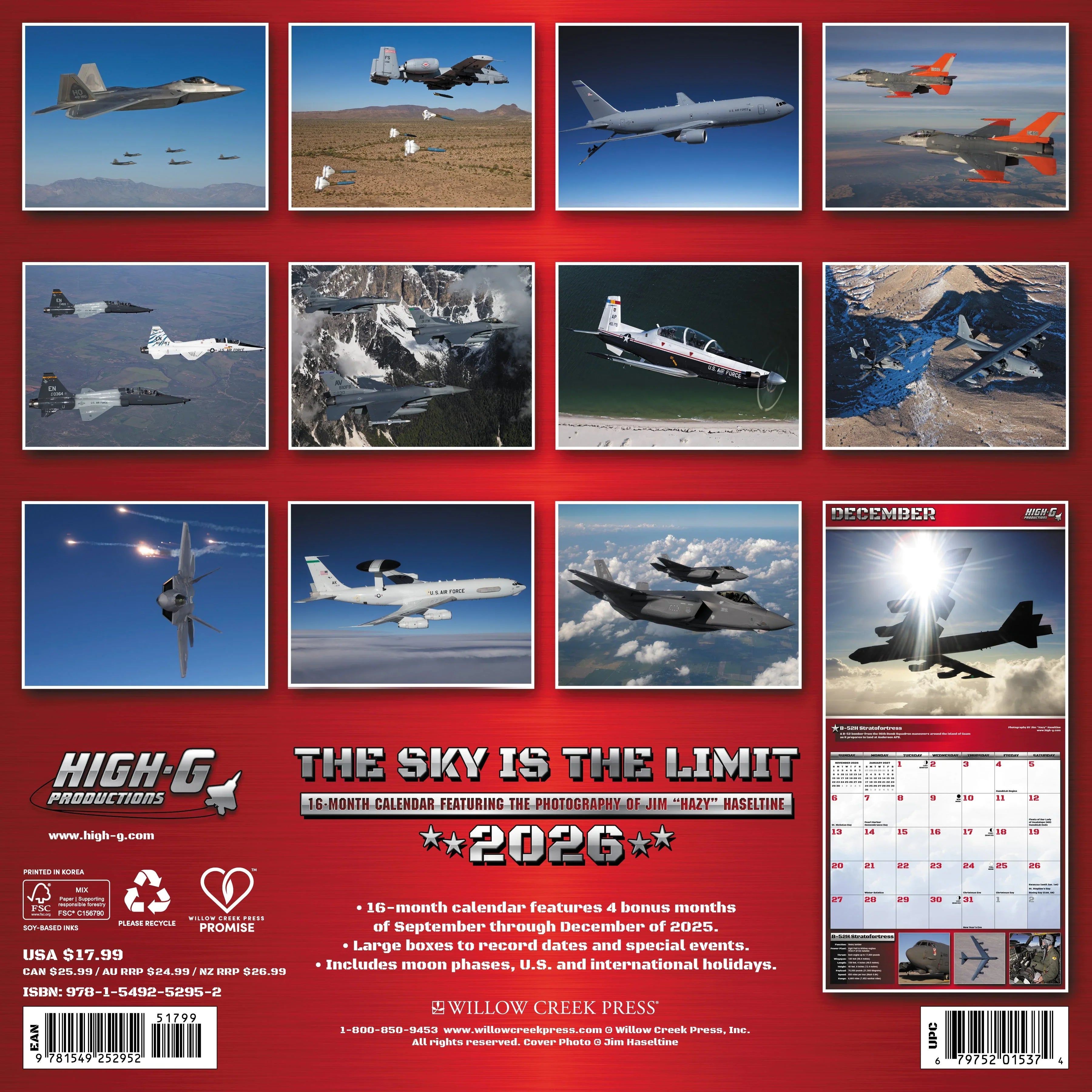 2026 The Sky is the Limit - Square Wall Calendar