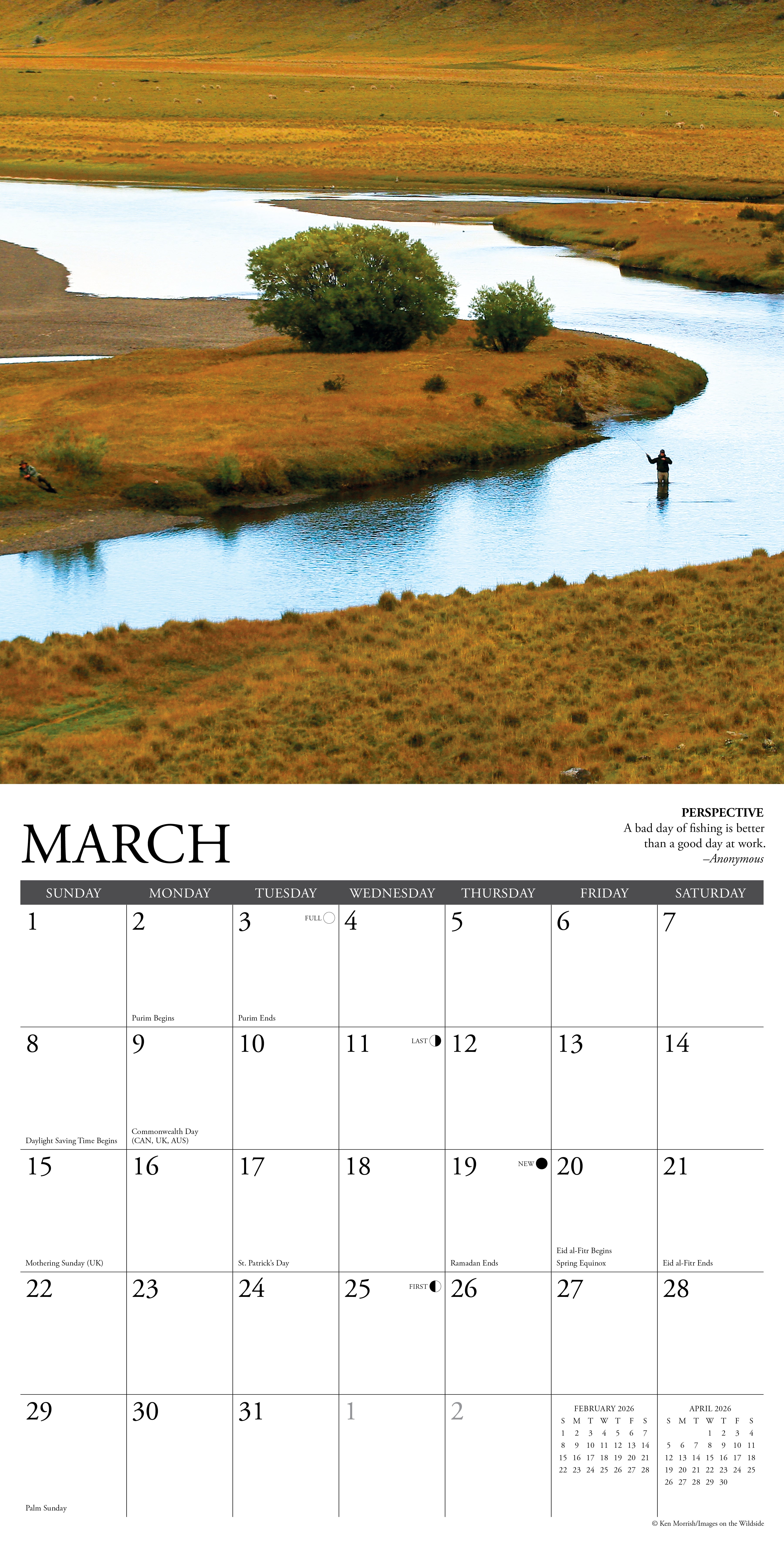 2026 What Fly Fishing Teaches Us - Square Wall Calendar