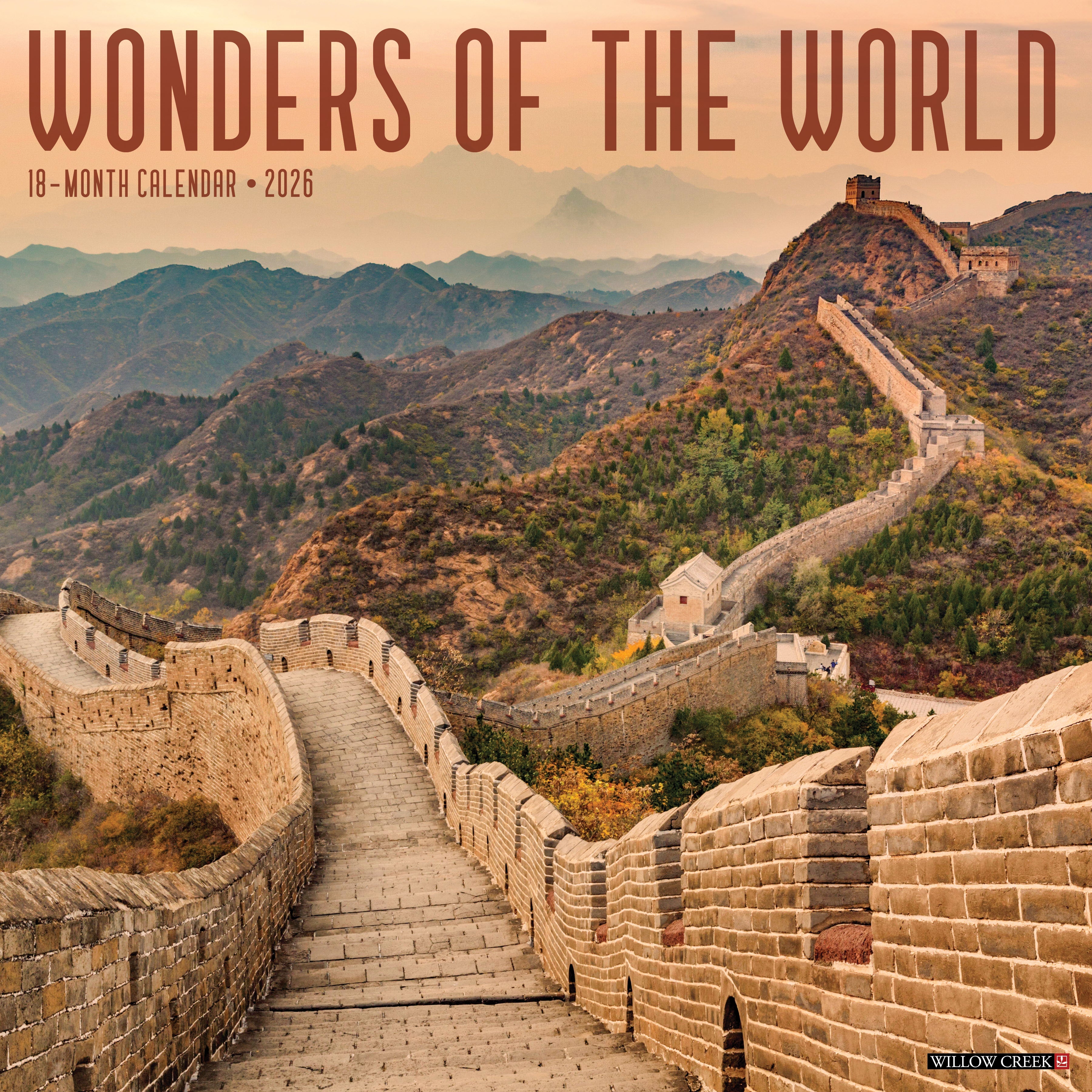 2026 Wonders of the World - Square Wall Calendar