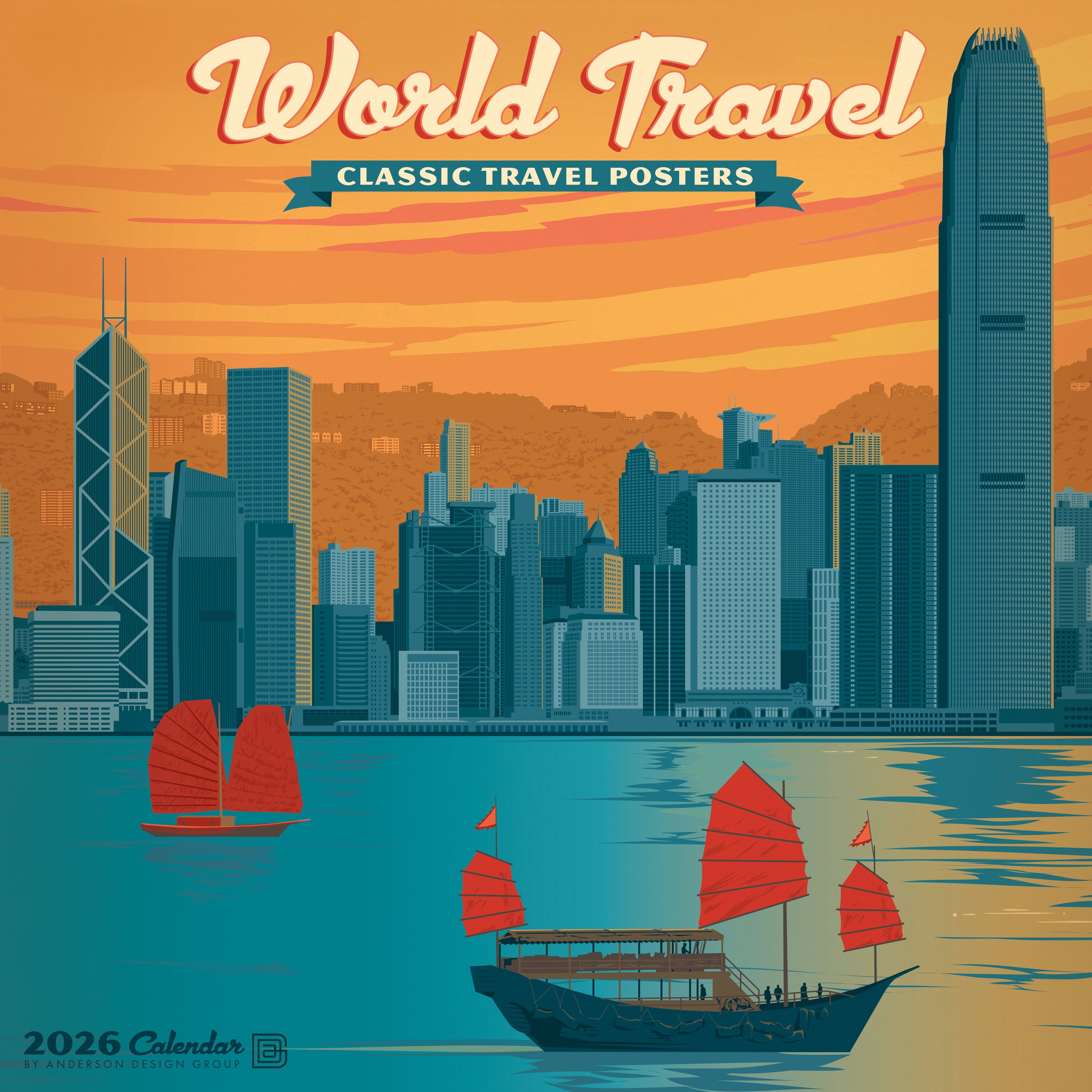 2026 World Travel - Square Wall Calendar