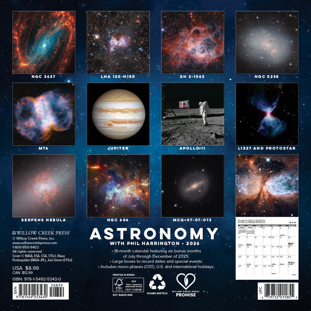 2026 Astronomy - Mini Wall Calendar