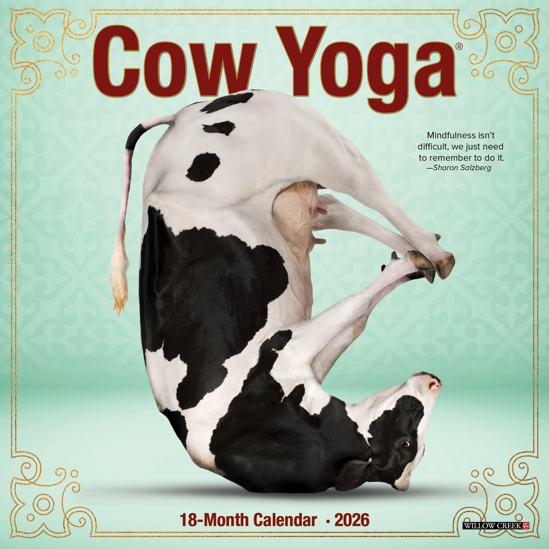 2026 Cow Yoga - Mini Wall Calendar