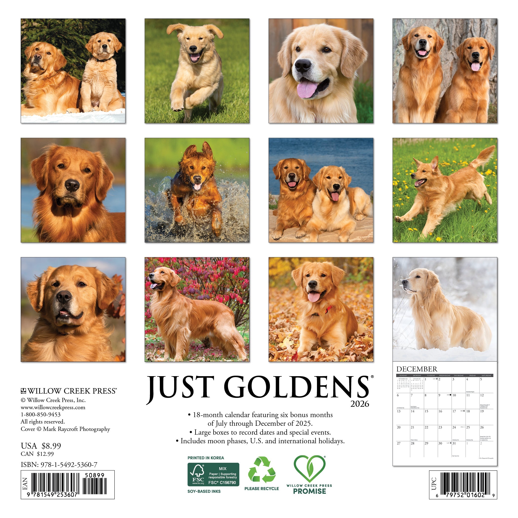 2026 Goldens - Mini Wall Calendar