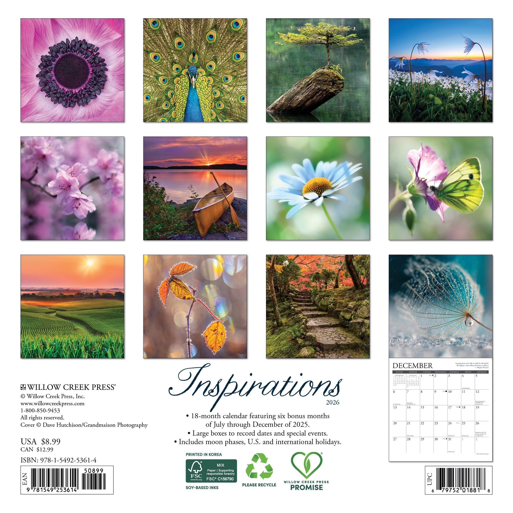 2026 Inspirations - Mini Wall Calendar