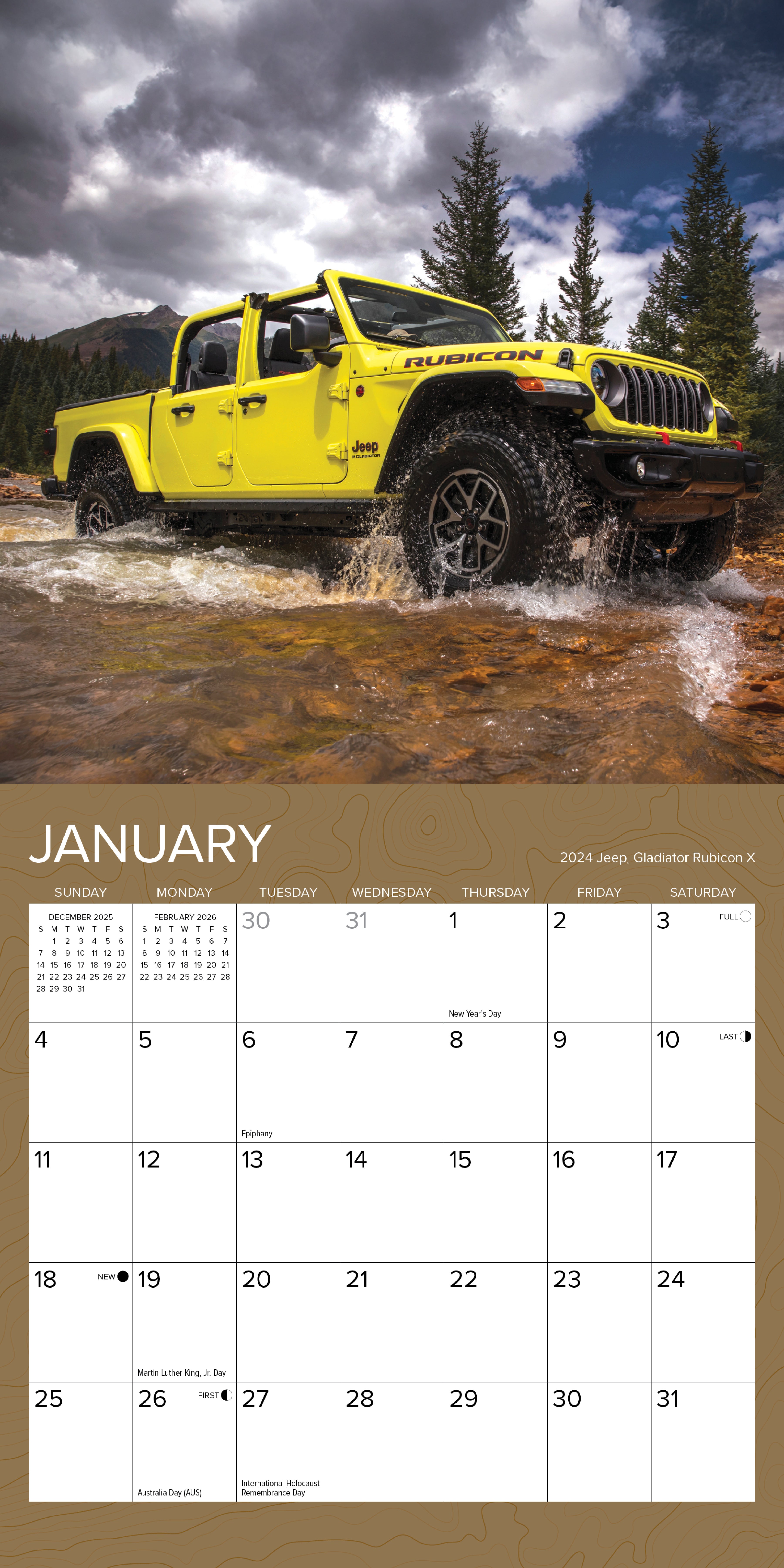 2026 Jeep - Mini Wall Calendar