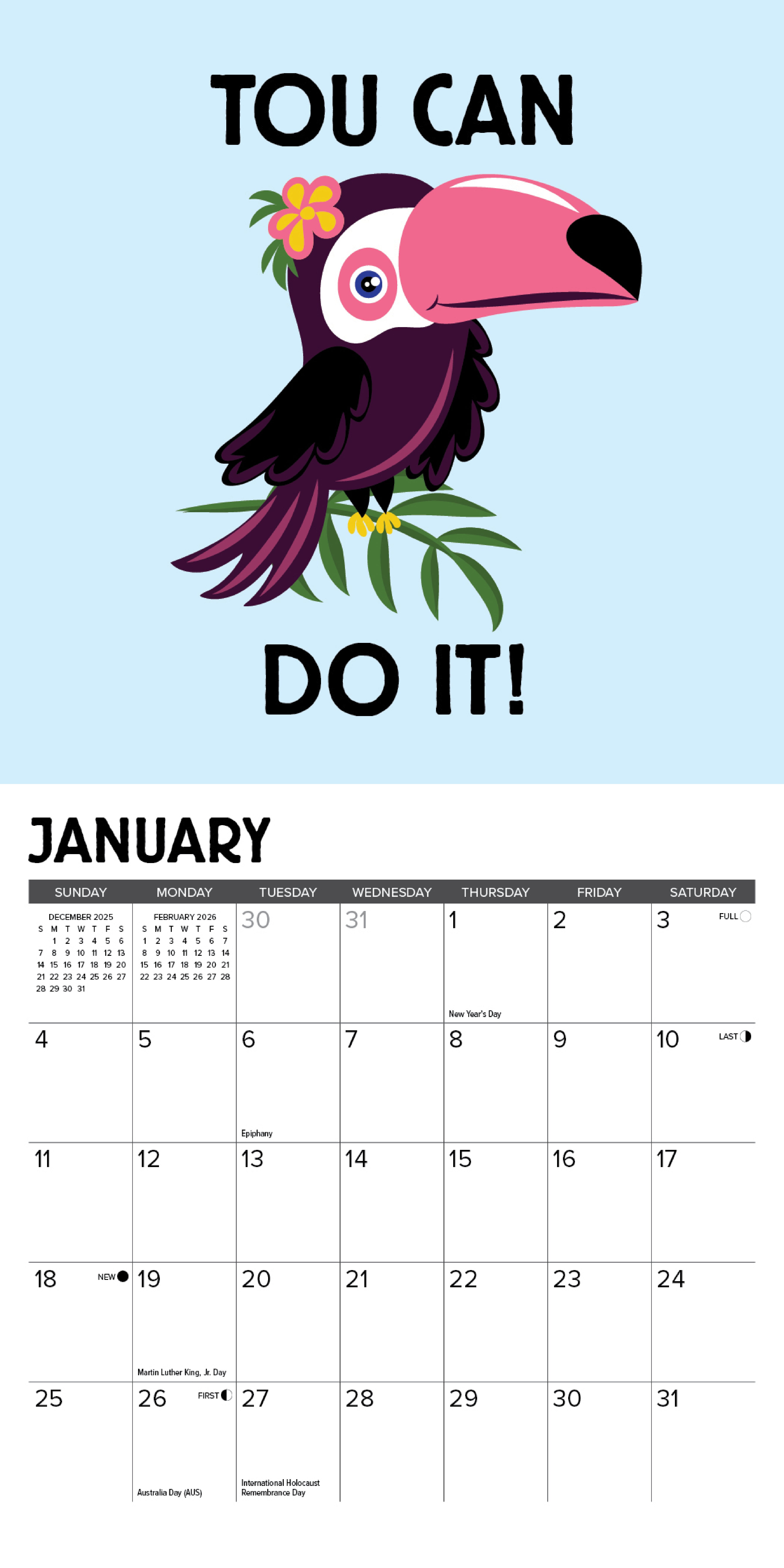 2026 Pun Intended - Mini Wall Calendar