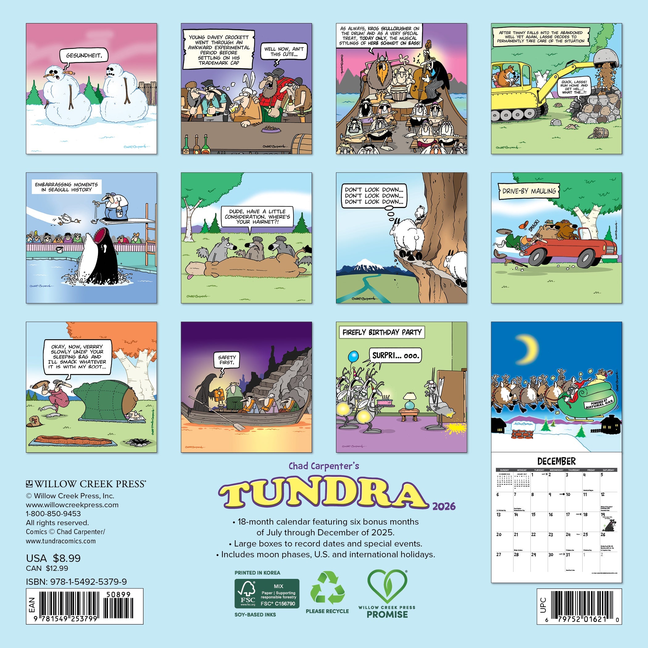 2026 Tundra - Mini Wall Calendar