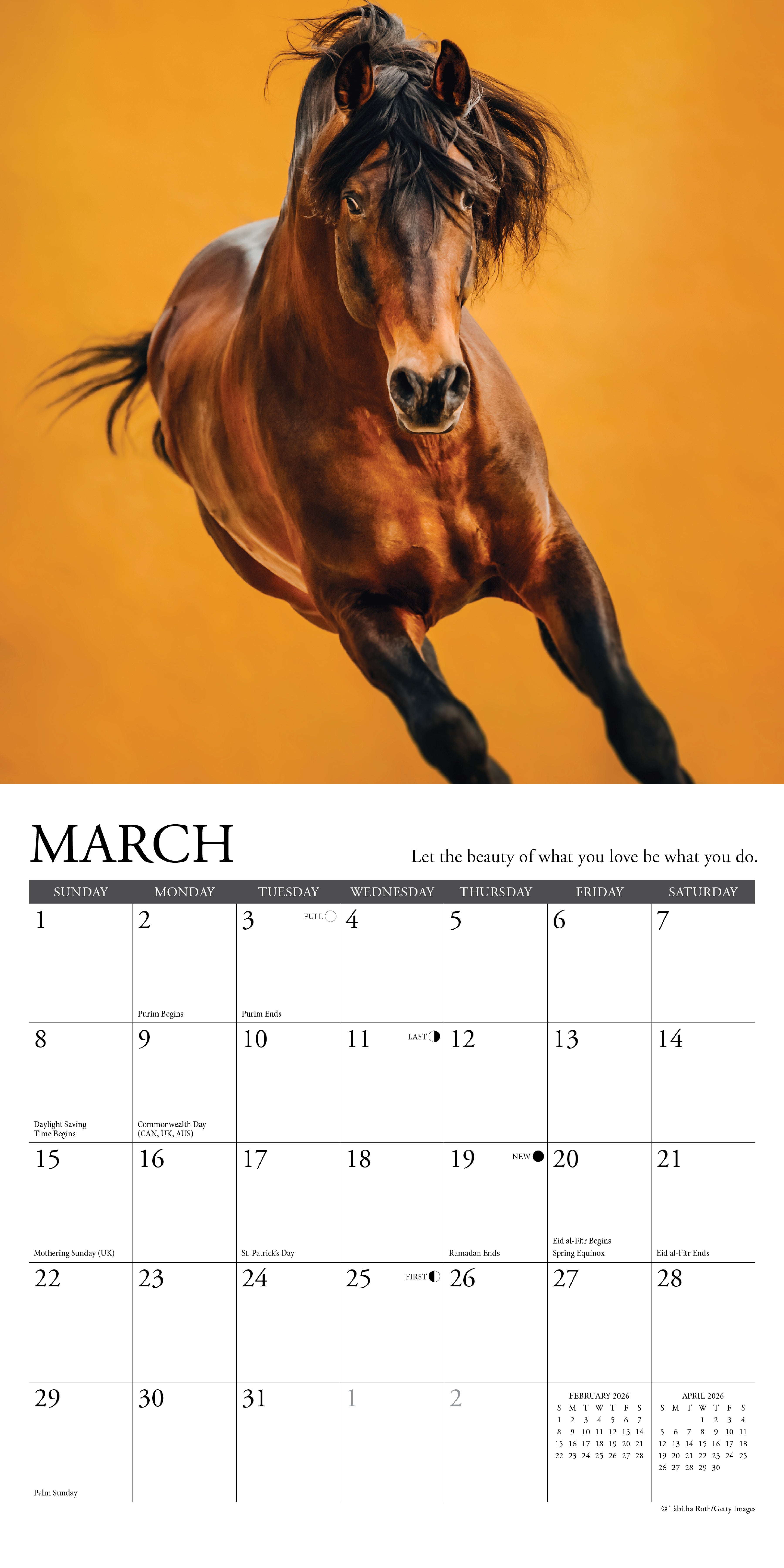 2026 What Horses Teach Us - Mini Wall Calendar