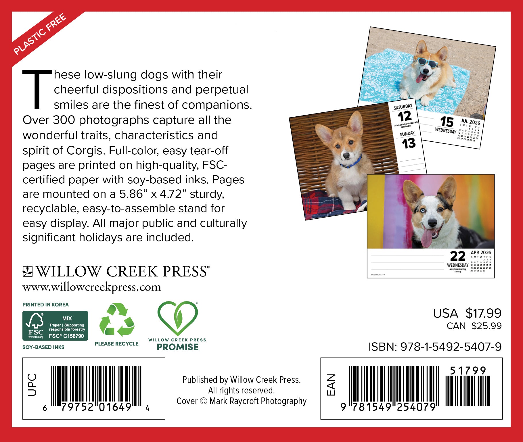 2026 Corgis - Boxed Page-A-Day Calendar
